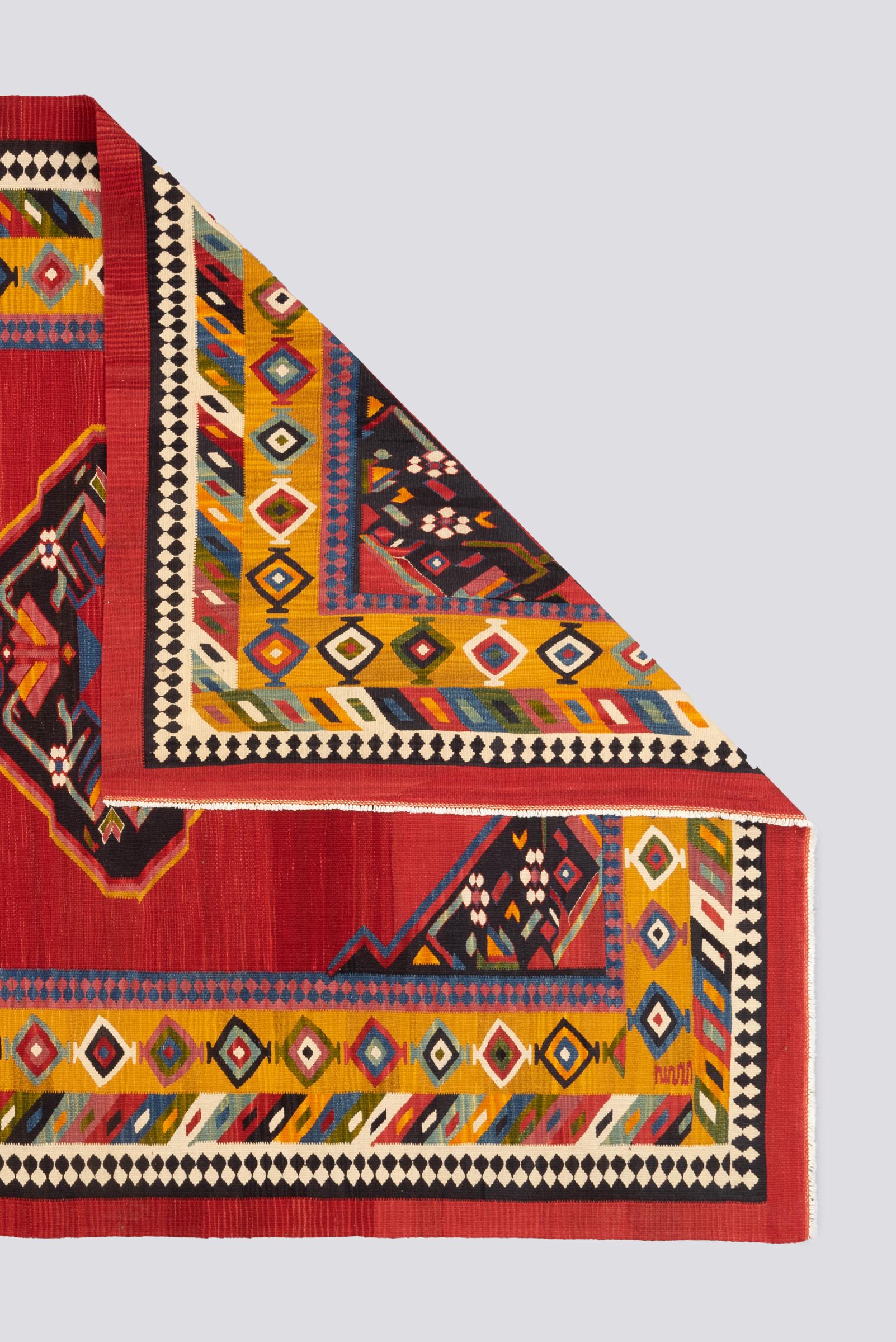 New Weave Rare Fine Bijdar Red Toranj Kilim