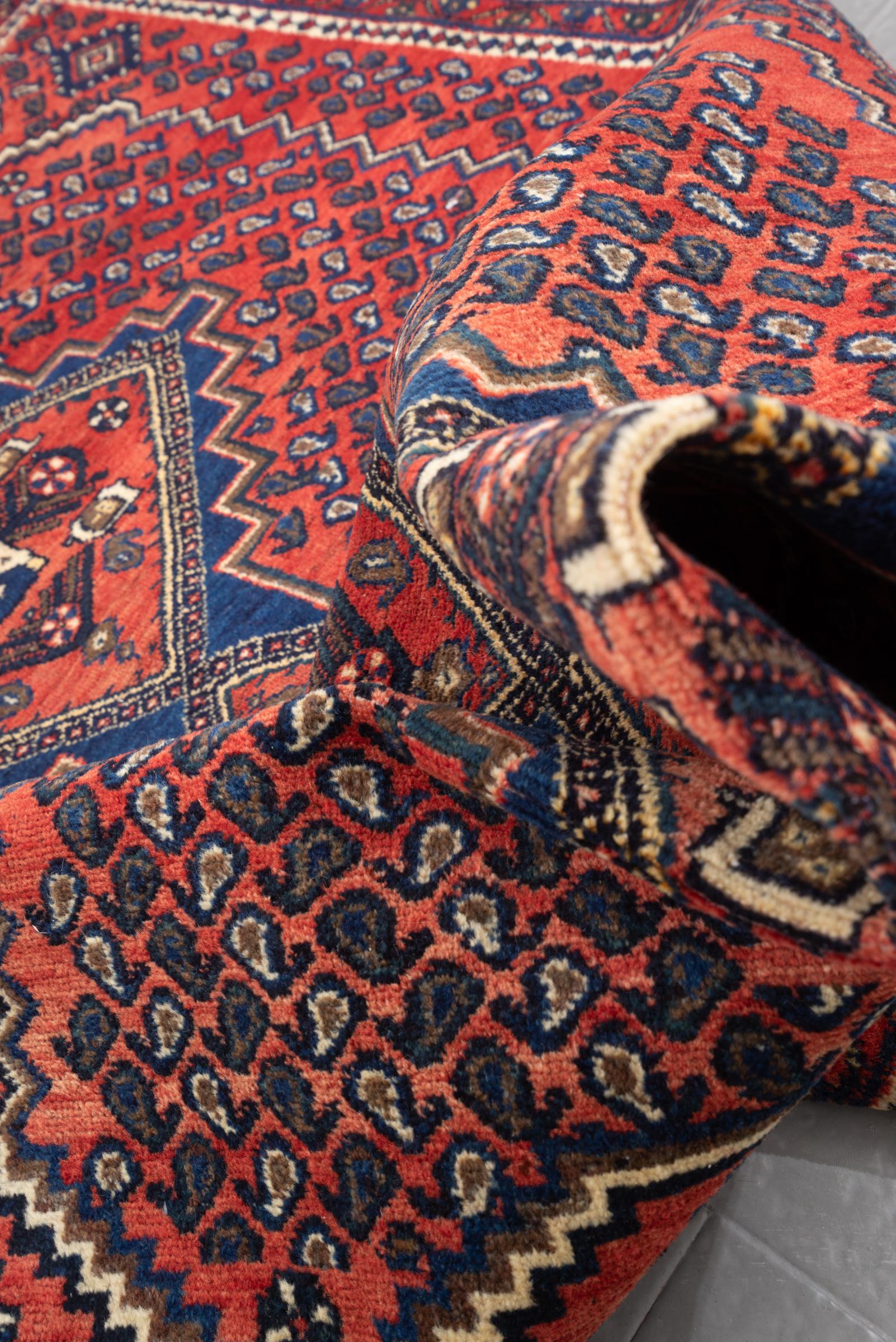 Vintage Afshar 3 Kaleh Carpet