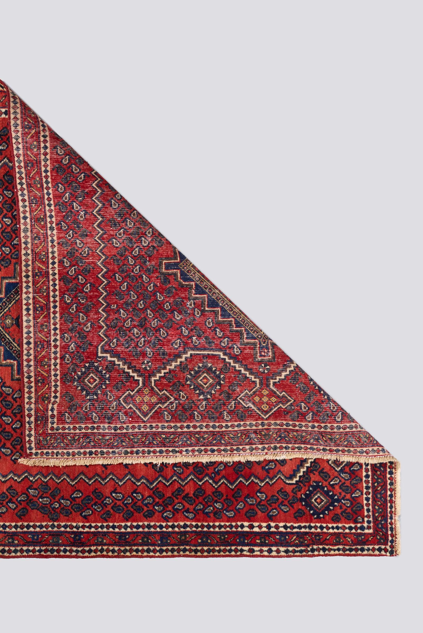 Vintage Afshar 3 Kaleh Carpet