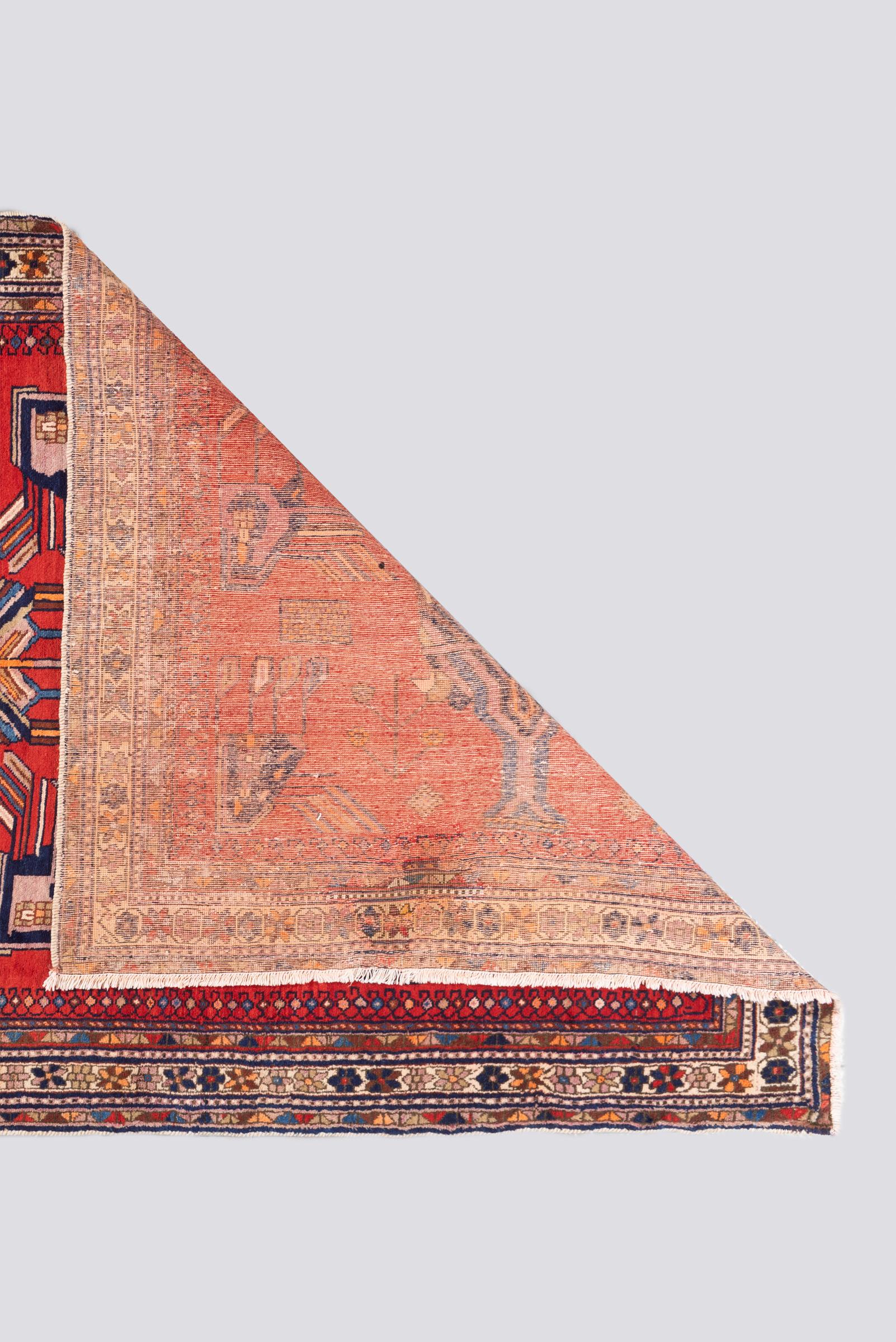 Vintage Afshar Flower Vase Carpet