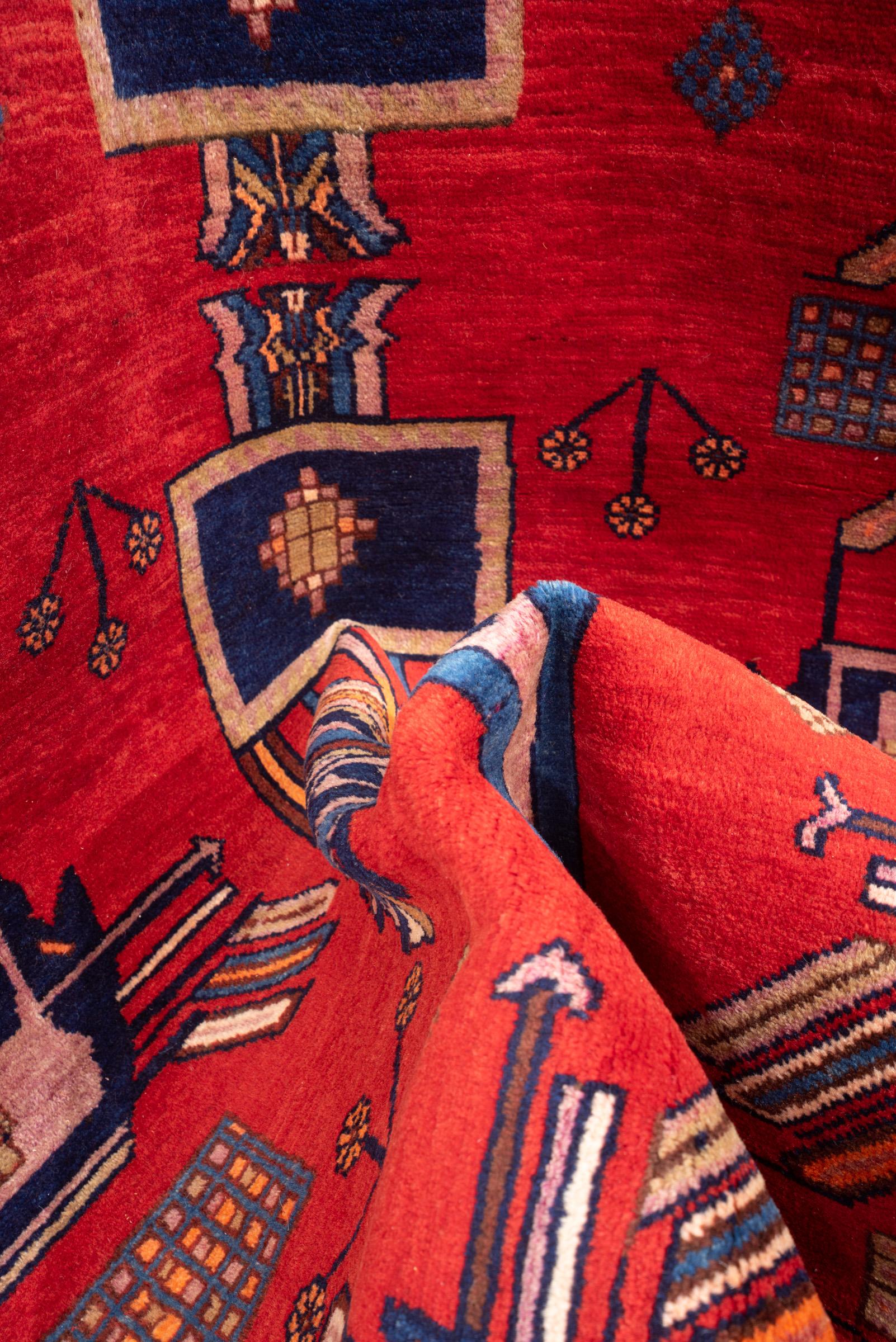 Vintage Afshar Flower Vase Carpet