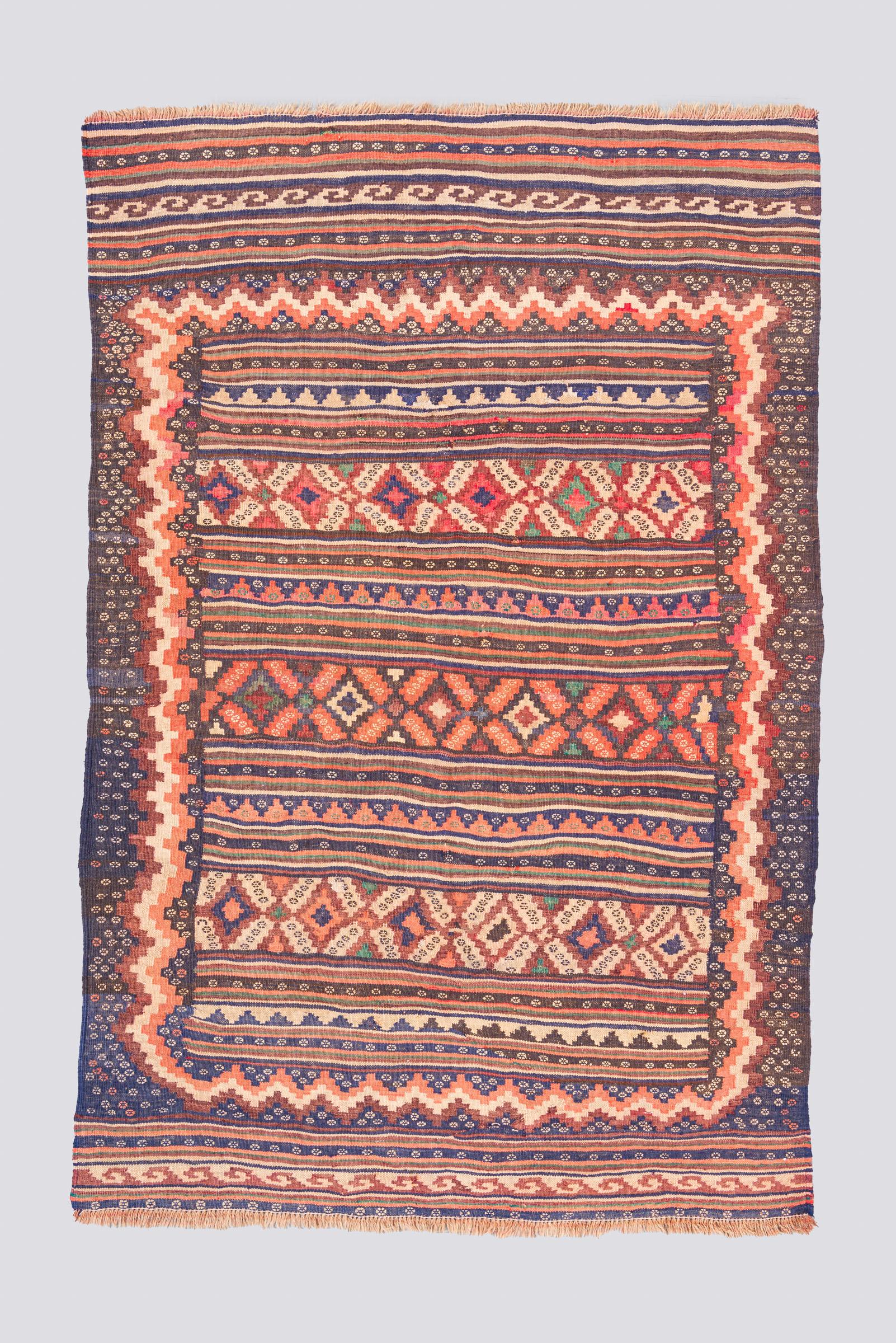 Vintage Afshar Sineriz Kilim