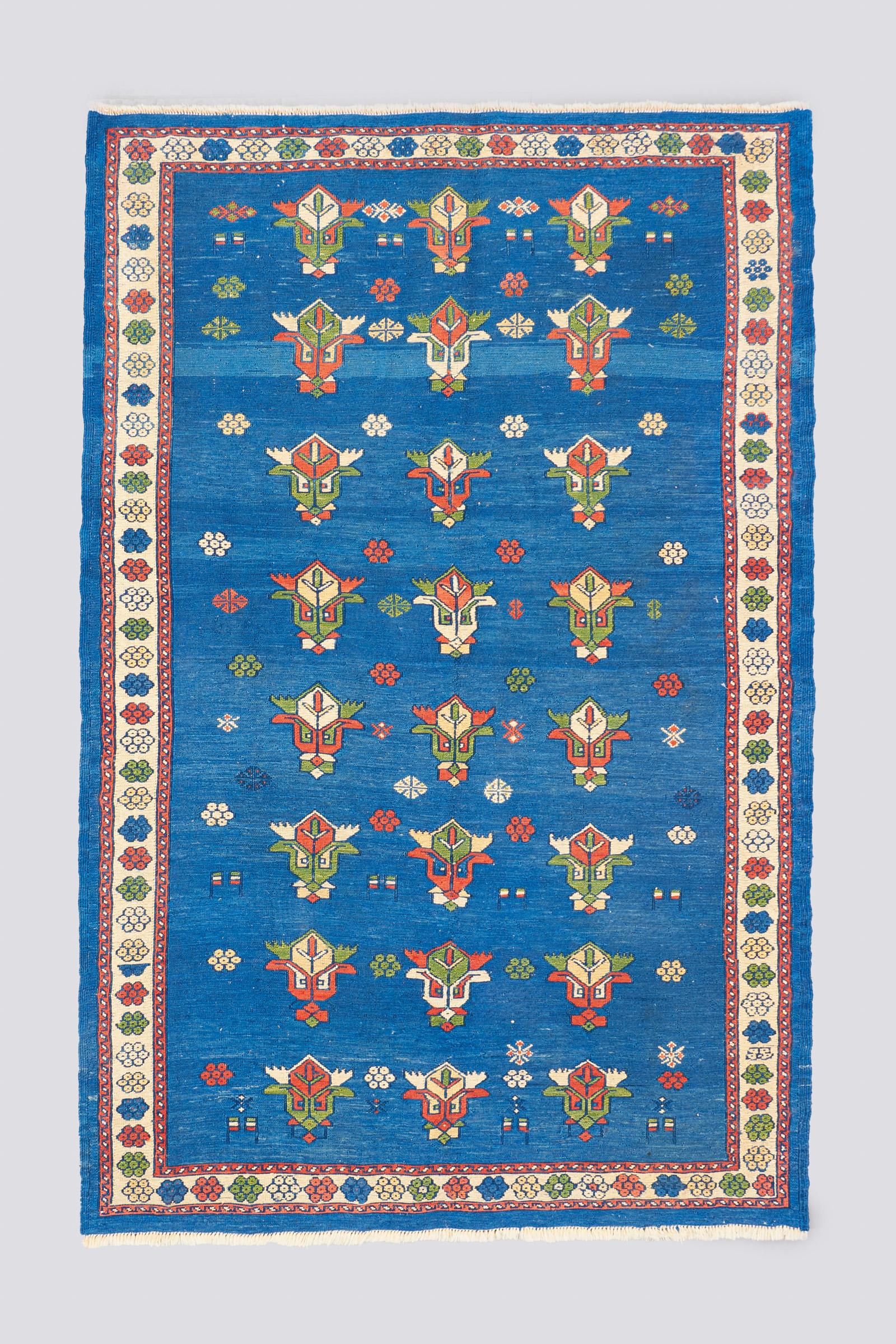 Vintage Kerman Fine Sumac Kilim