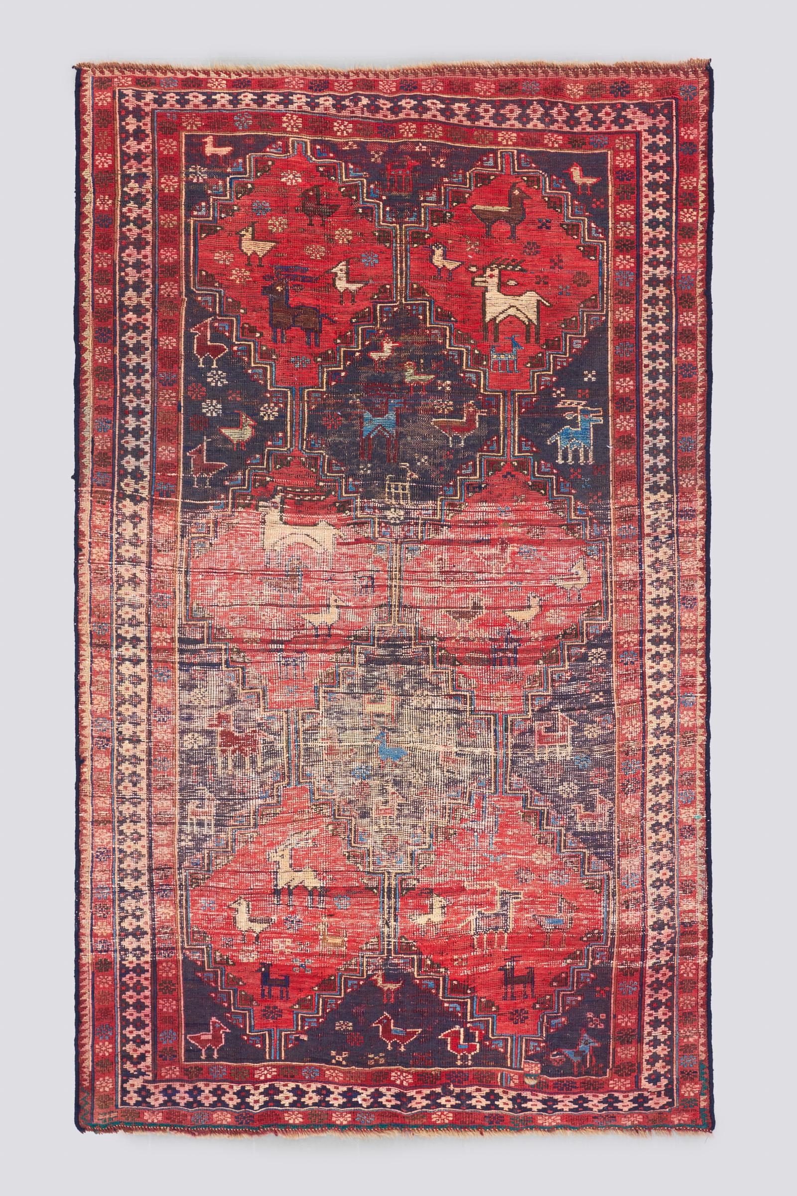 Vintage Afsahr Bablou Sumac Kilim