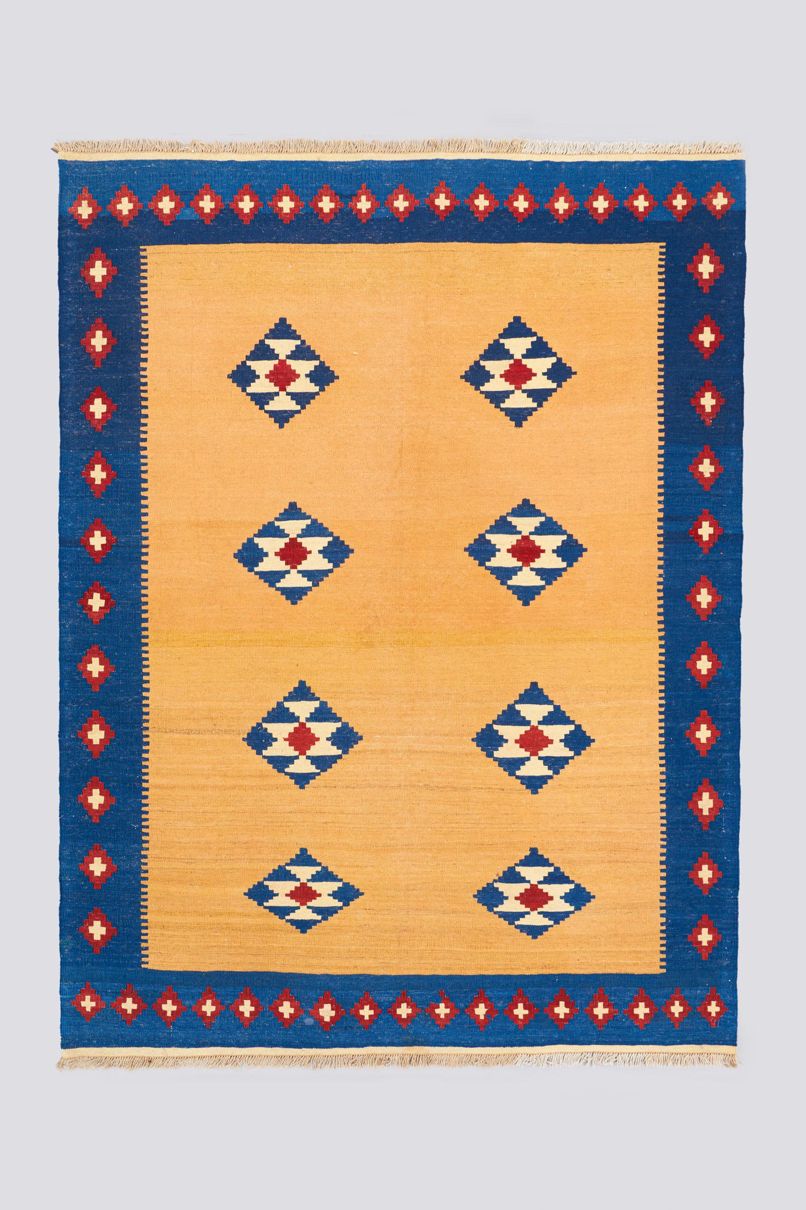 Blue and Cream Kilim