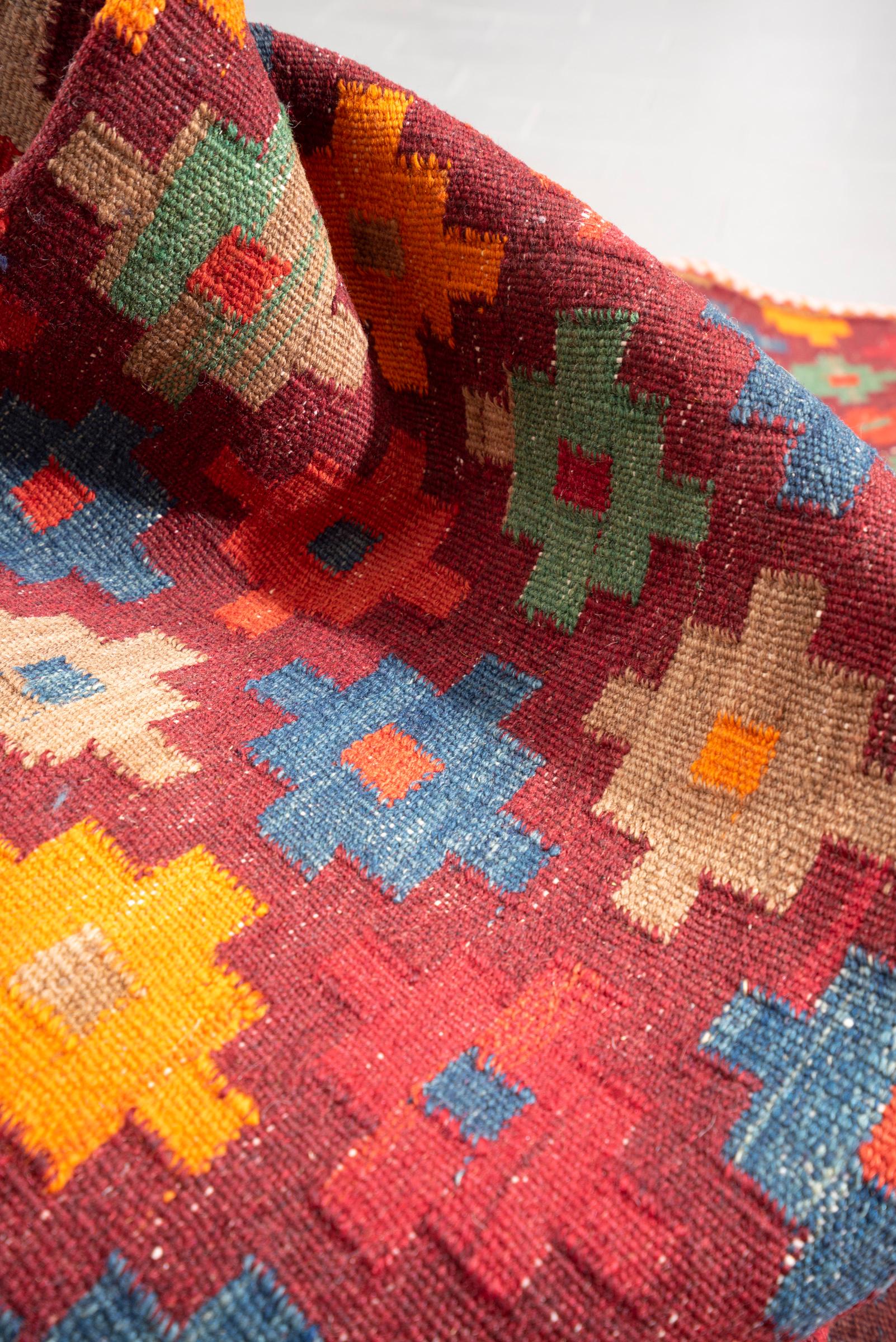 Antique Afshar Cross fine Persian Kilim Rug