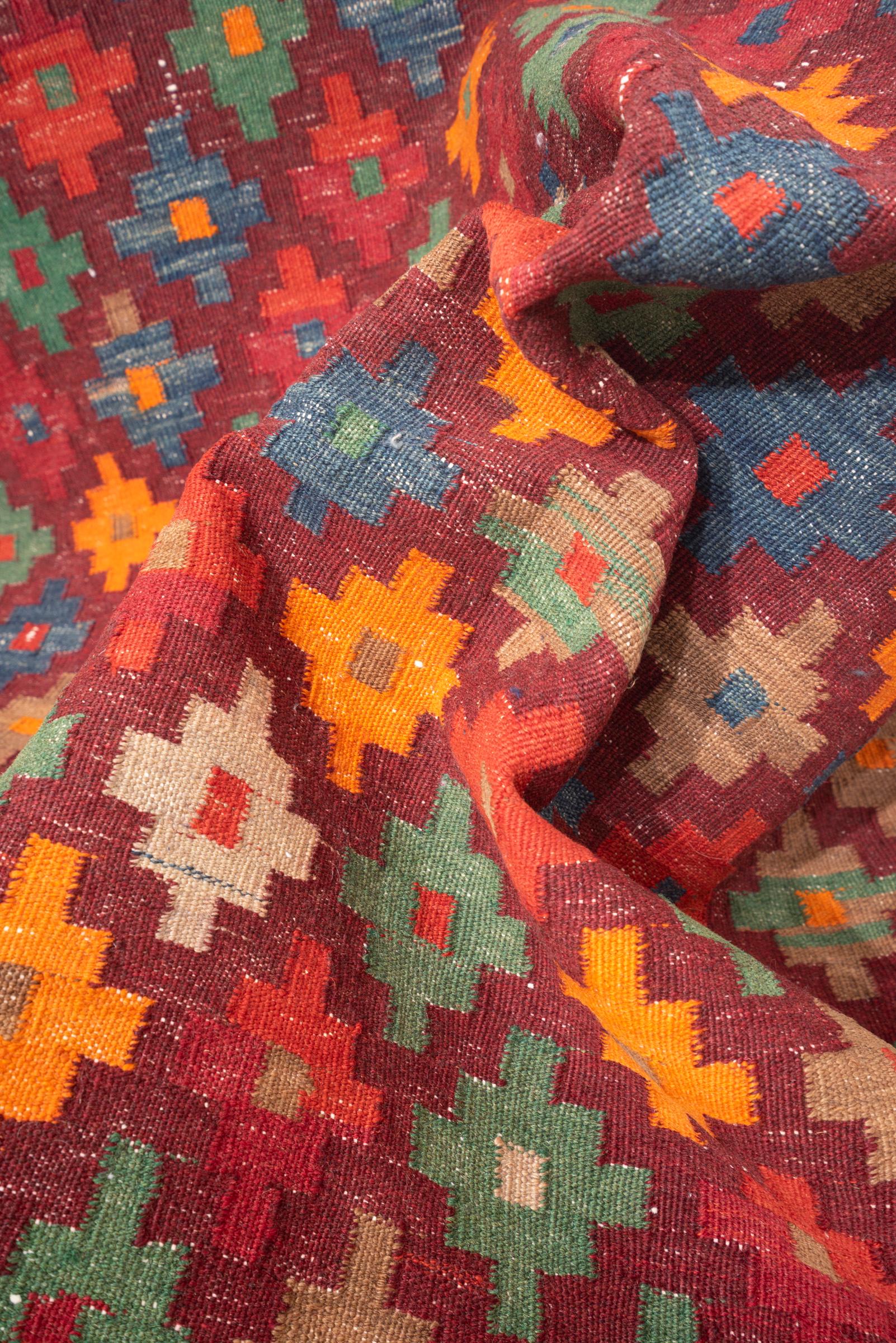 Antique Afshar Cross fine Persian Kilim Rug