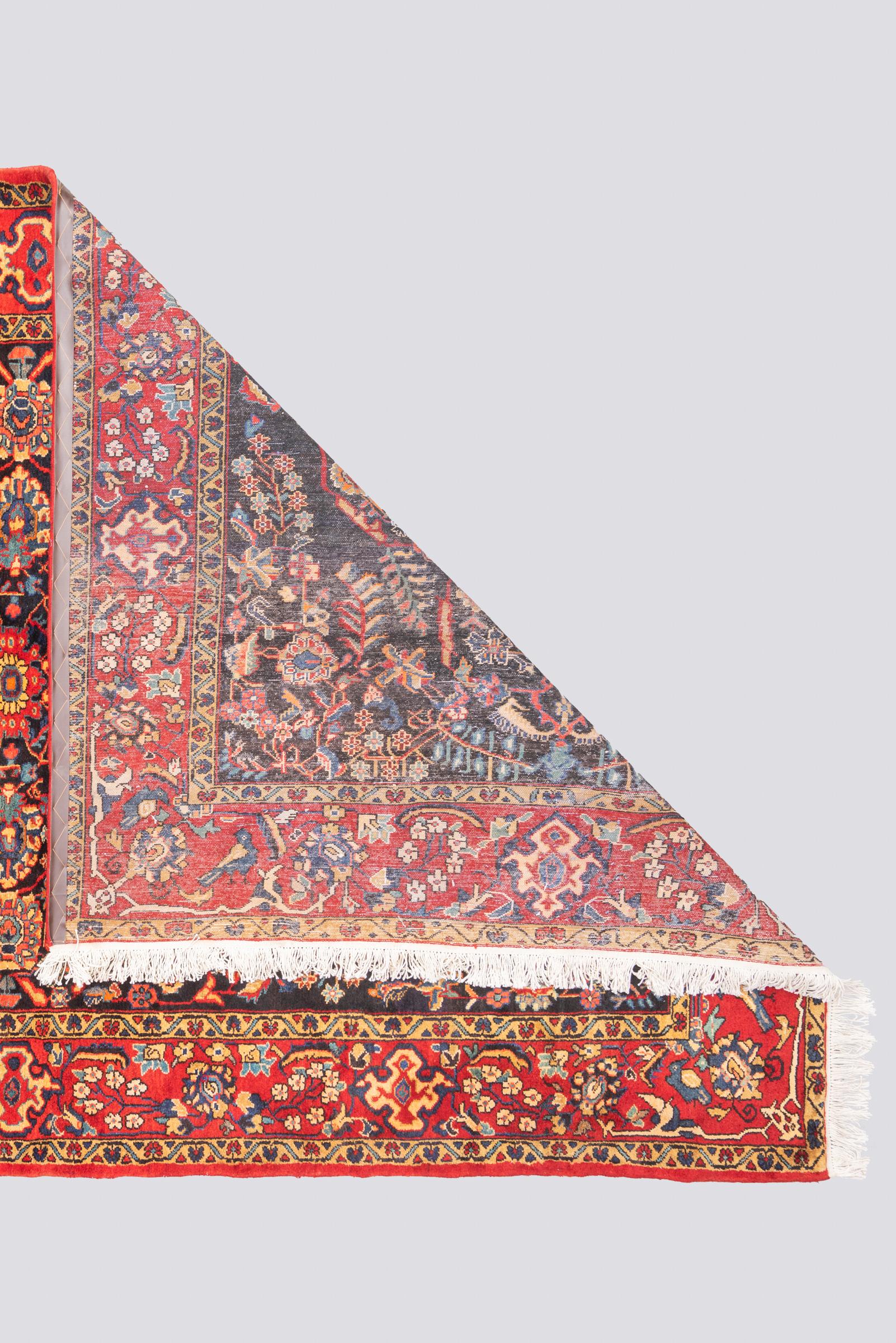 Dated Faridan Floral Afshan Persian Rug 1974