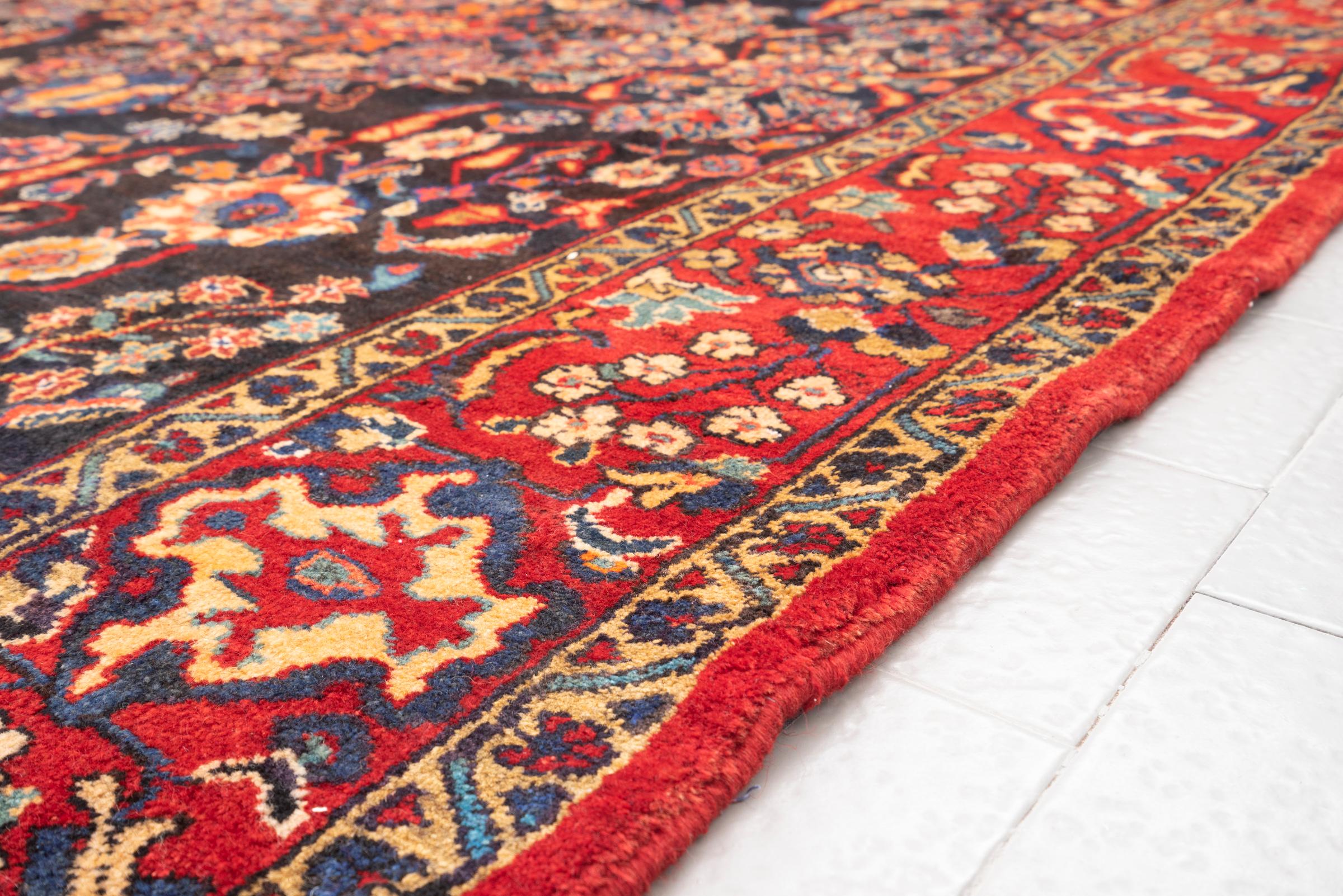 Antique Faridan Floral Carpet Dated 1974 7.5 SQM