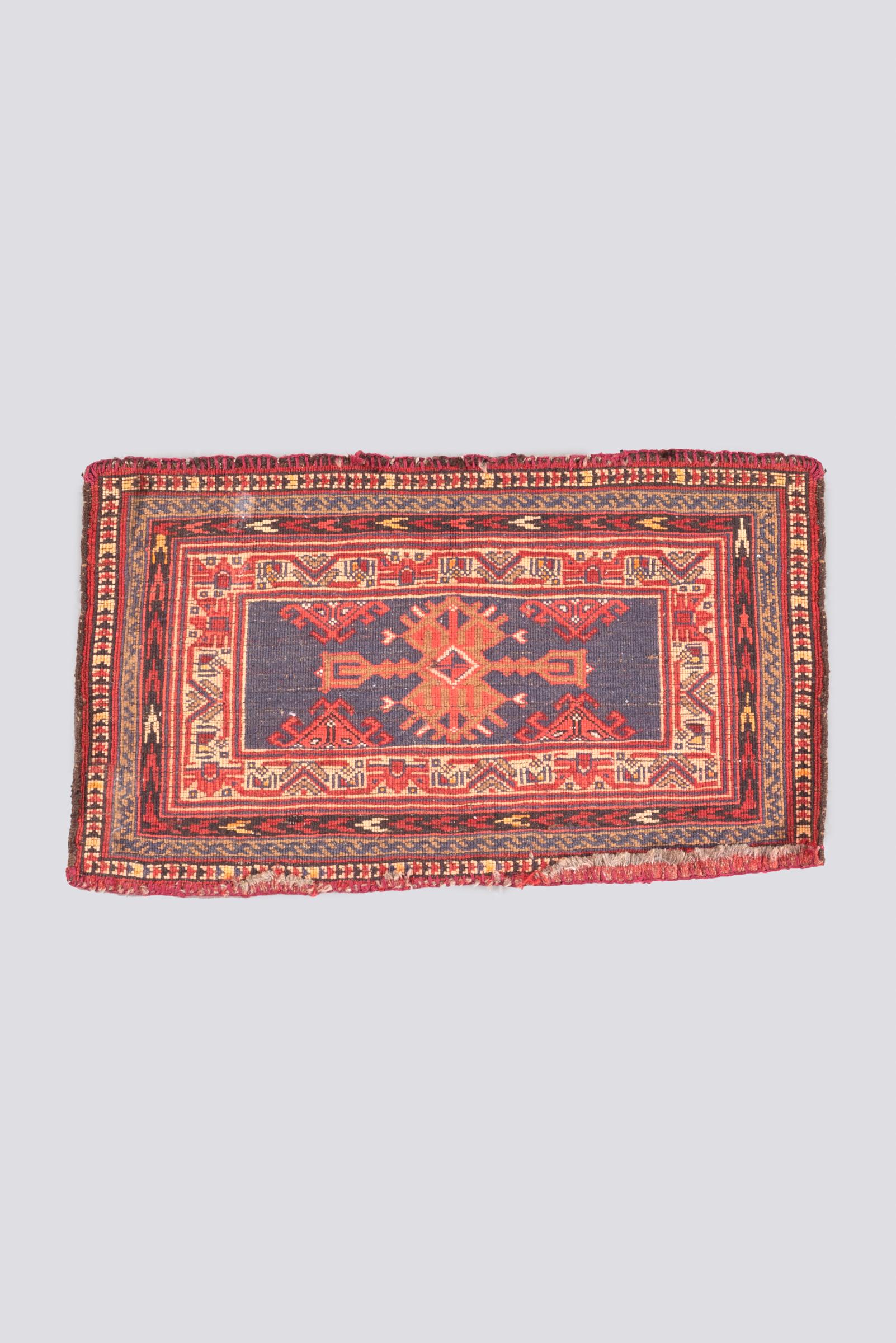Vintage Afshar Persian poshti Rug .