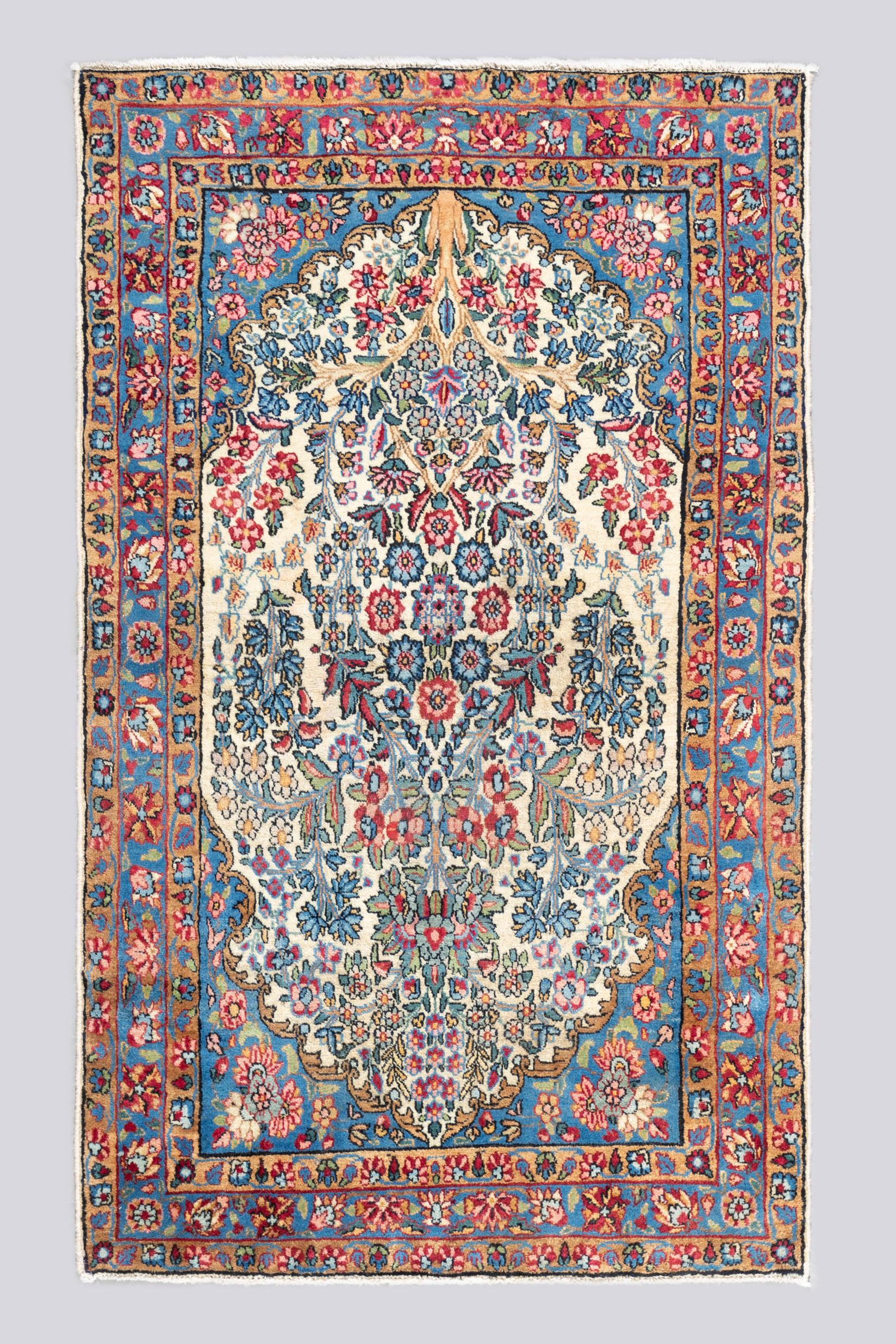 Vintage Floral Kerman fine Carpet 1.35SQM