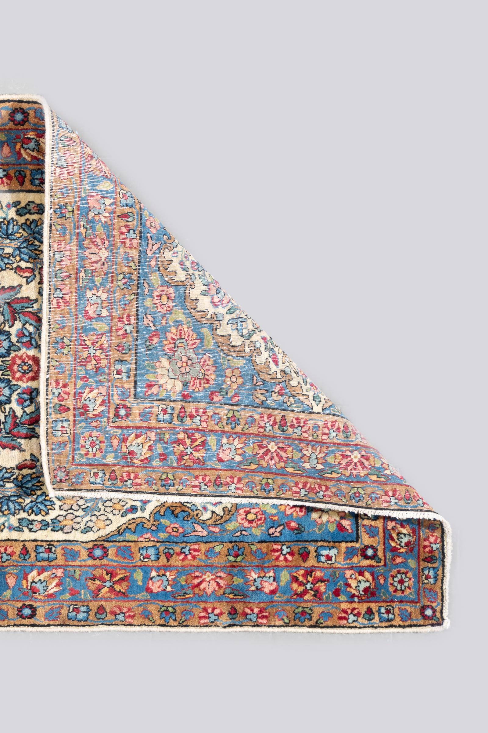 Vintage Floral Kerman fine Persian Rug