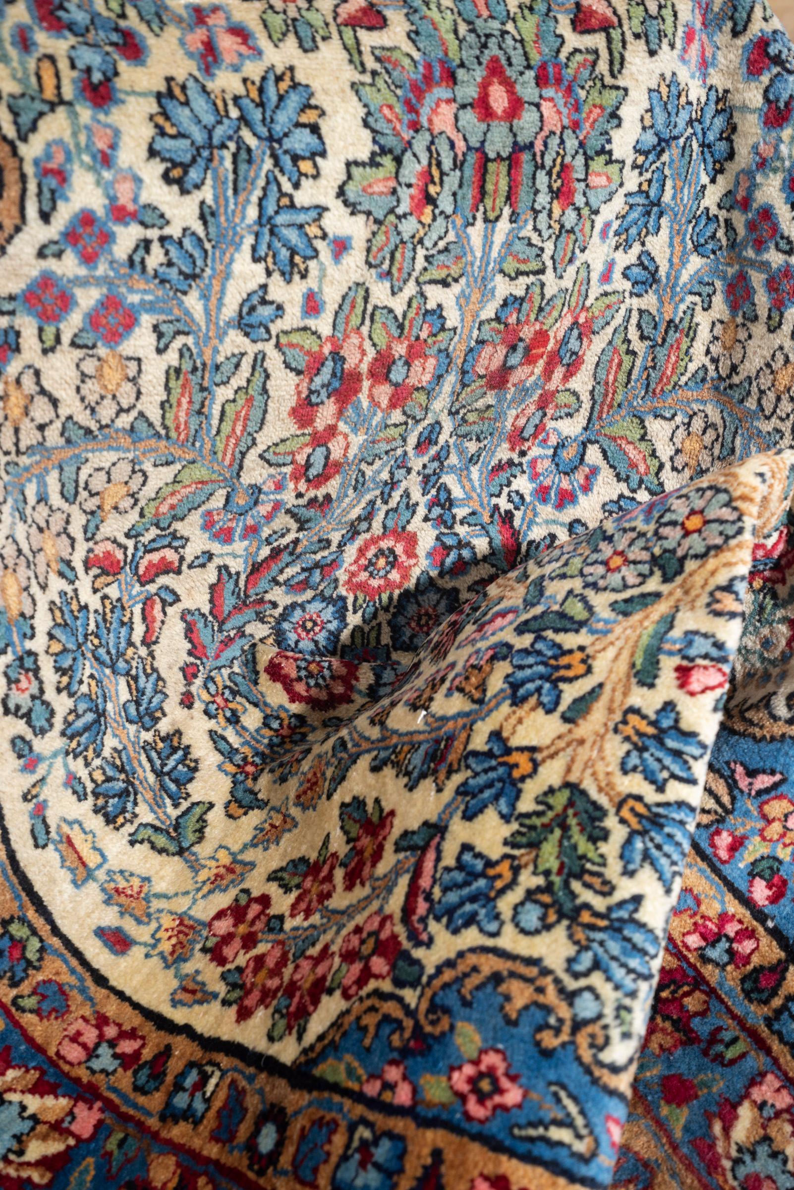 Vintage Floral Kerman fine Persian Rug