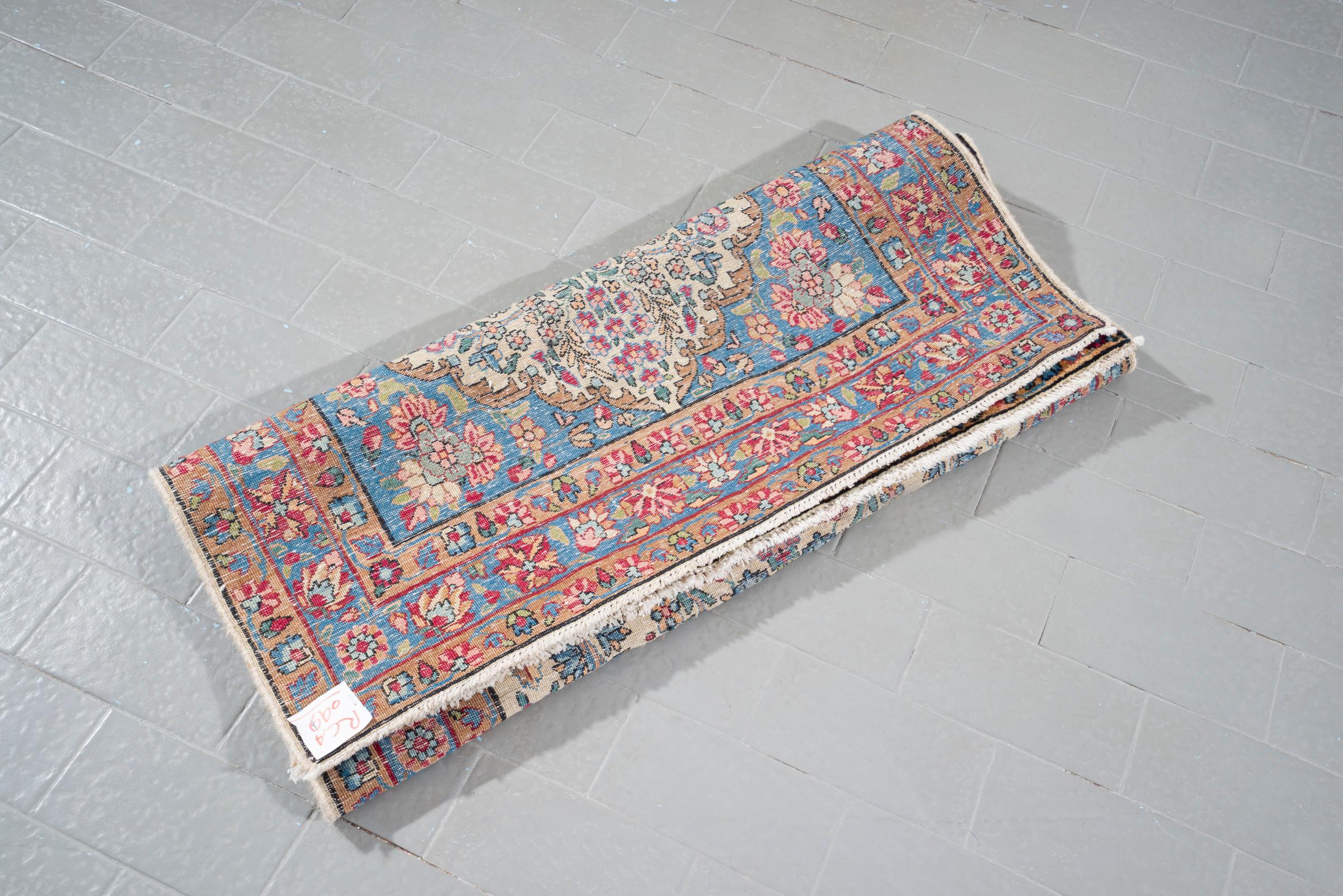 Vintage Floral Kerman fine Persian Rug