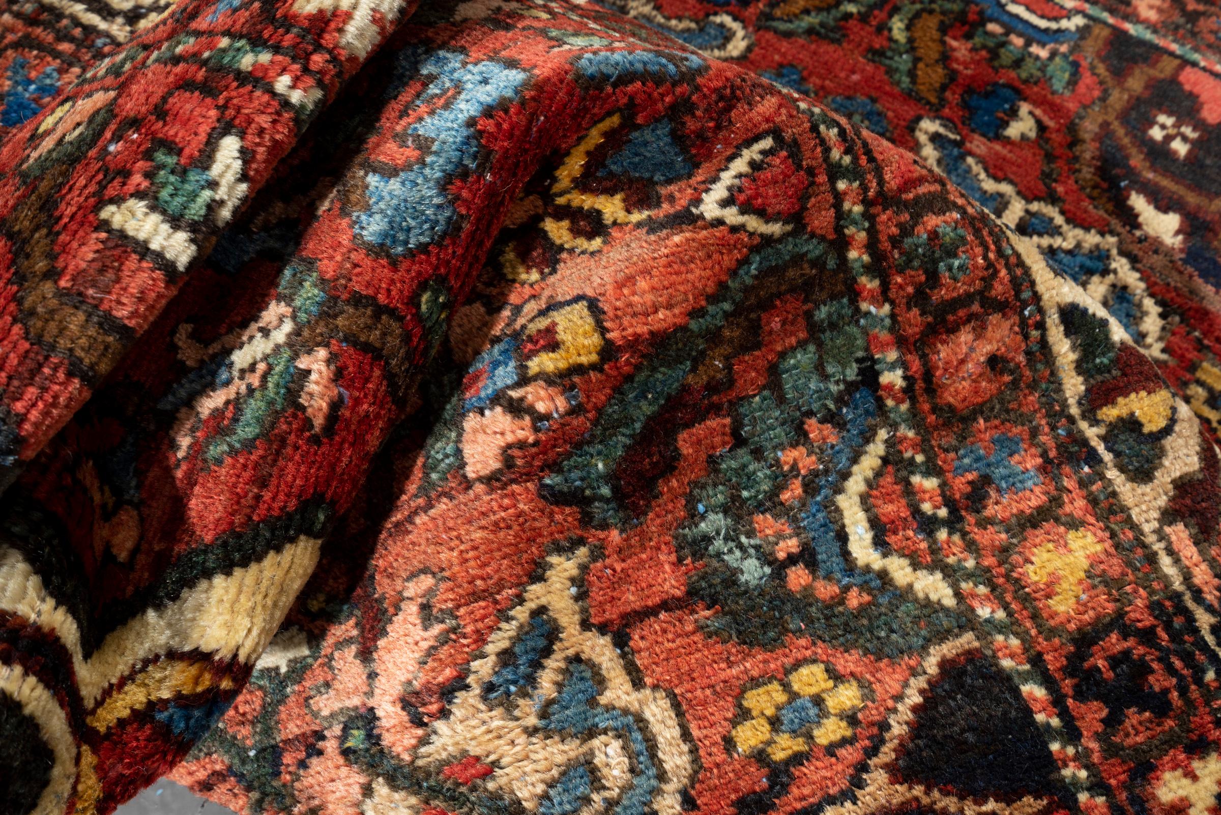 Antique Bakhtiari Toranj floral Persian Rug