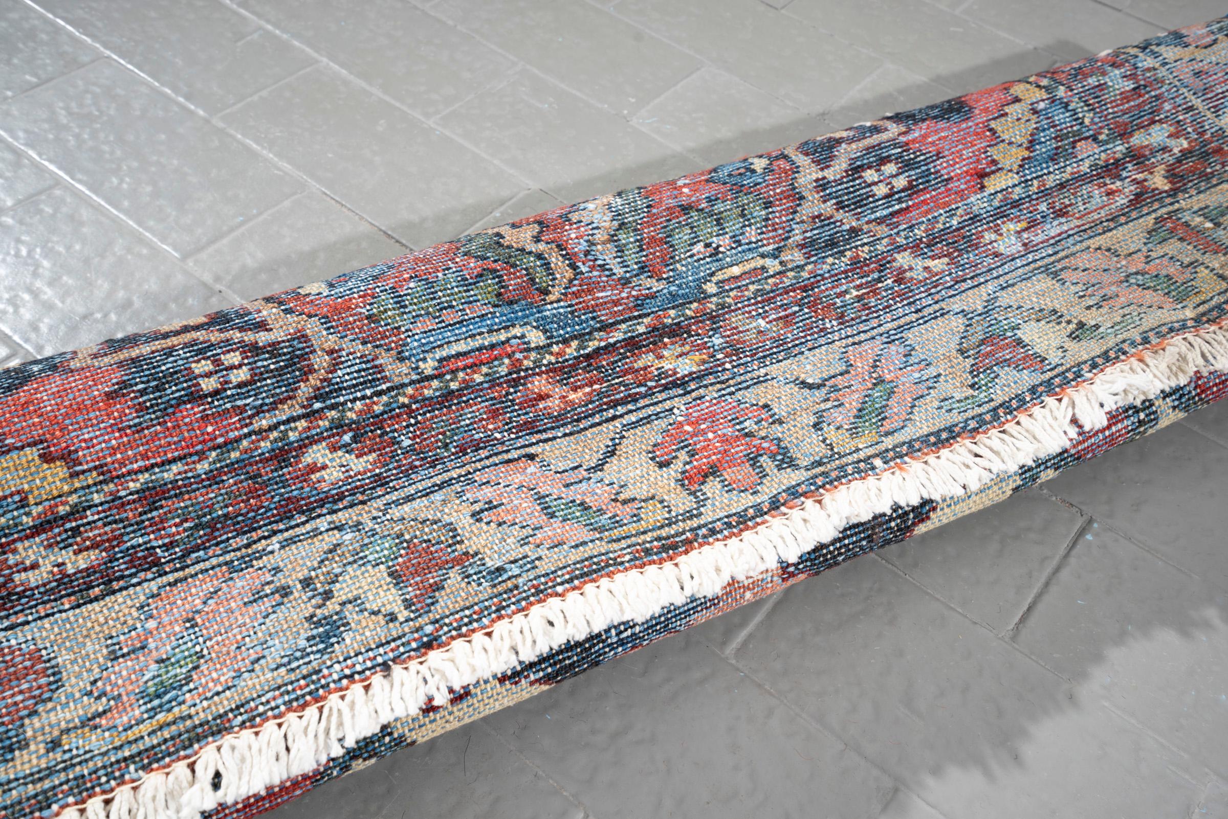 Antique Bakhtiari Toranj floral Persian Rug