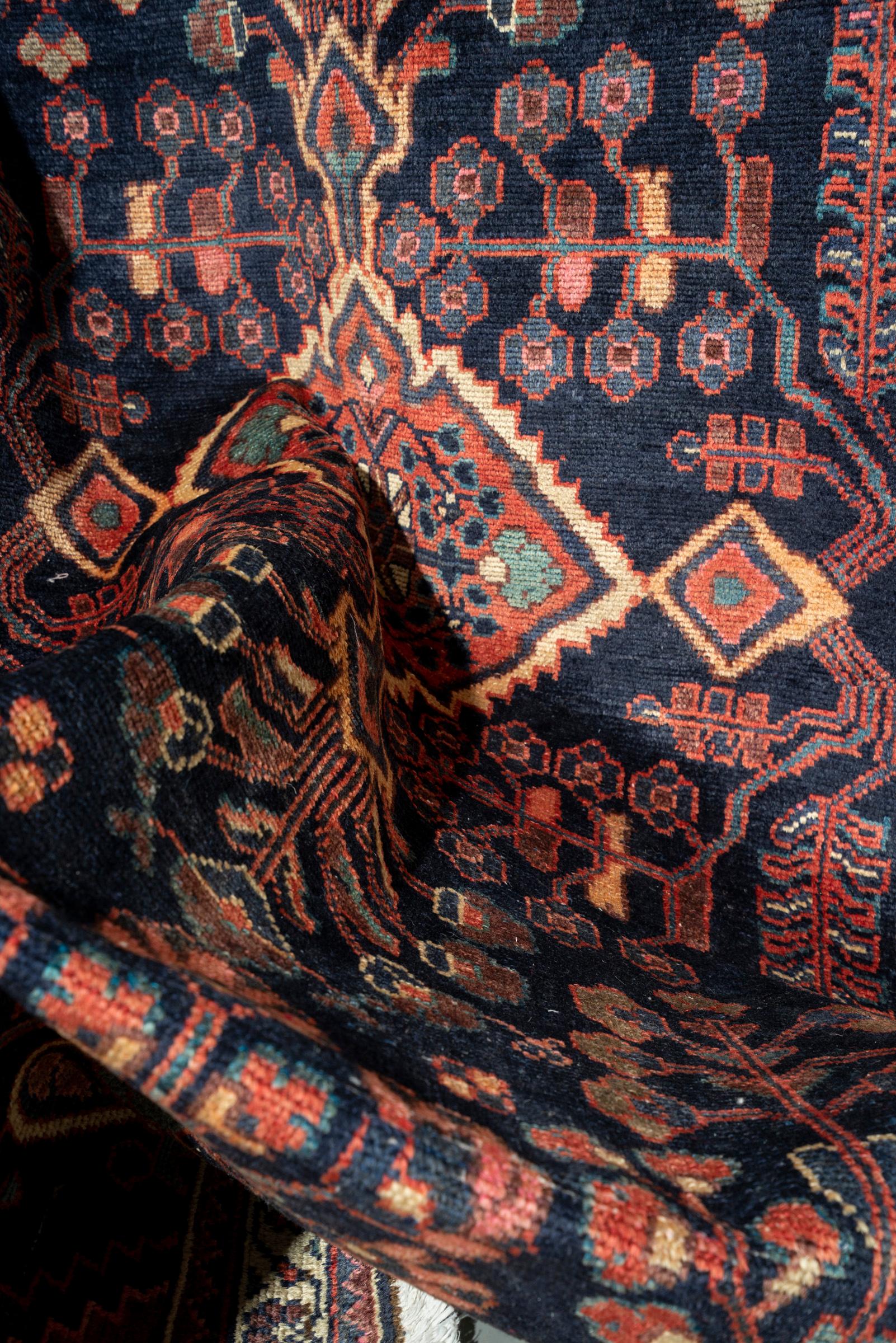 Vintage Bakhtiari Hassanabad Afshan Persian Rug