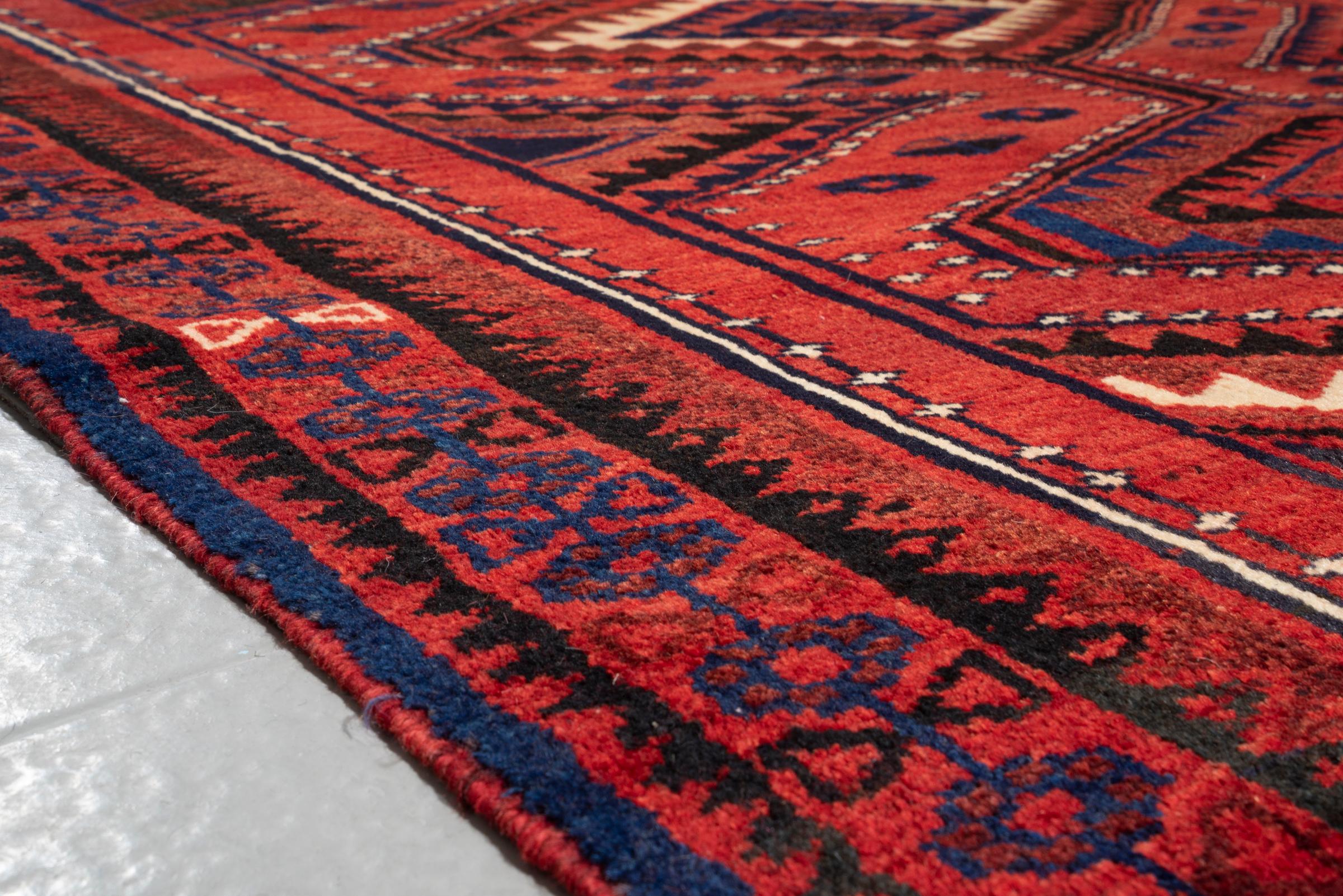 Vintage Lorestan Triple Toranj Persian Rug