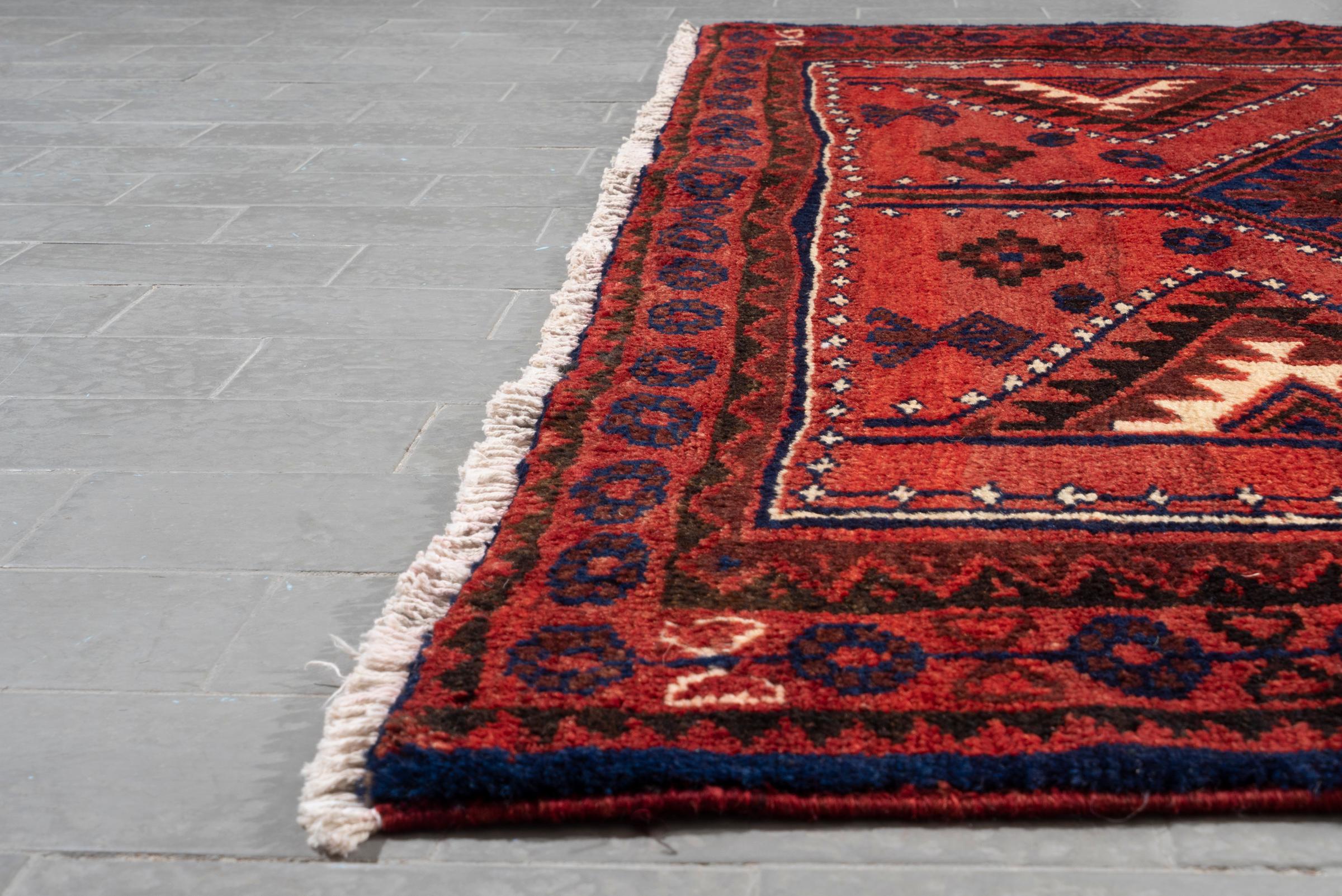 Vintage Lorestan Triple Toranj Persian Rug