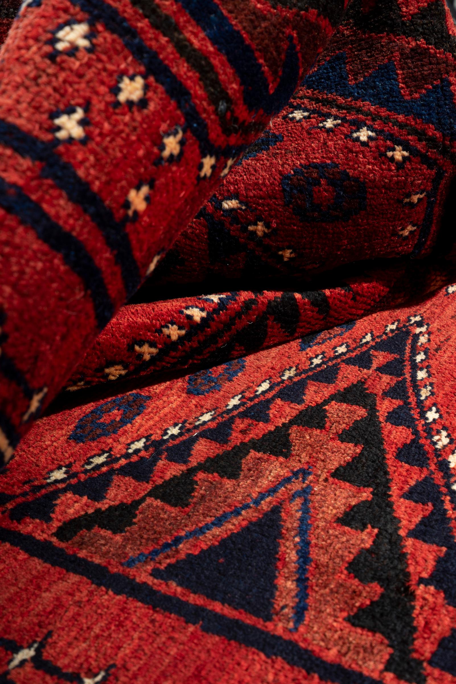 Vintage Lorestan Triple Toranj Persian Rug