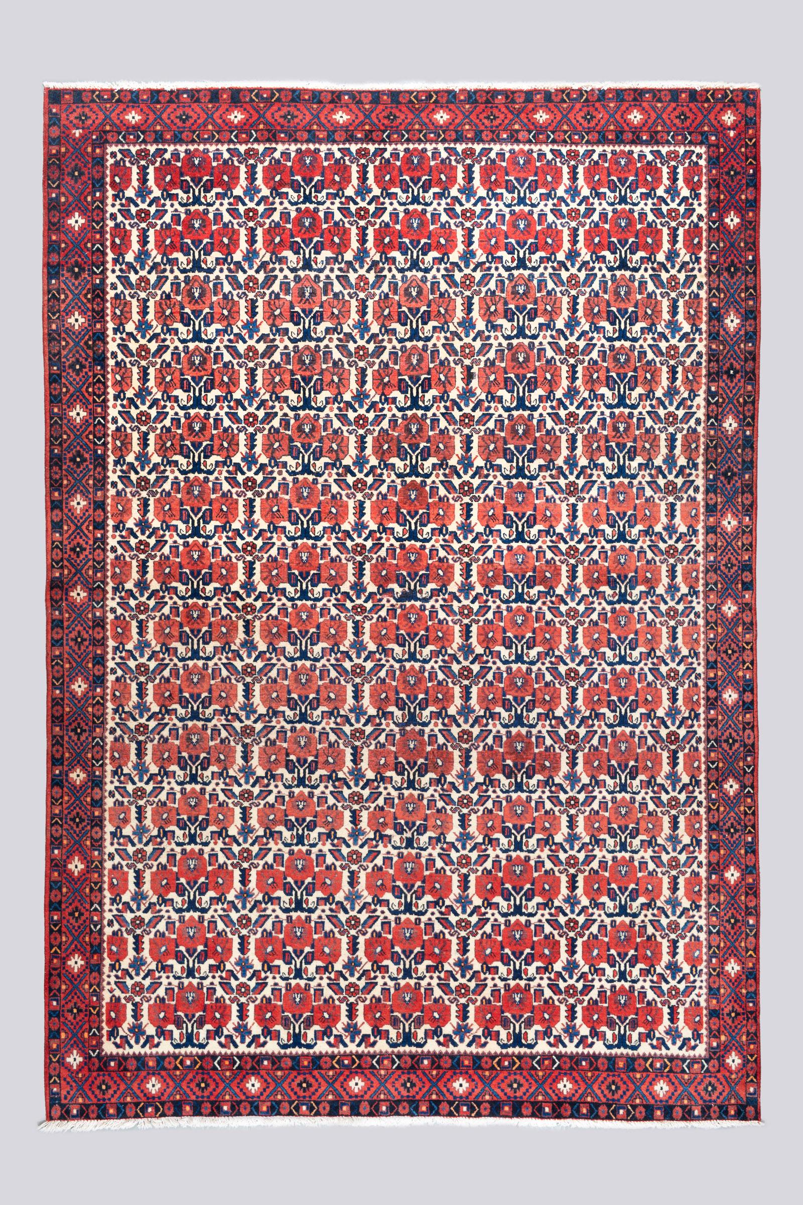 Antique Afshar Gol Farang Carpet 4SQM