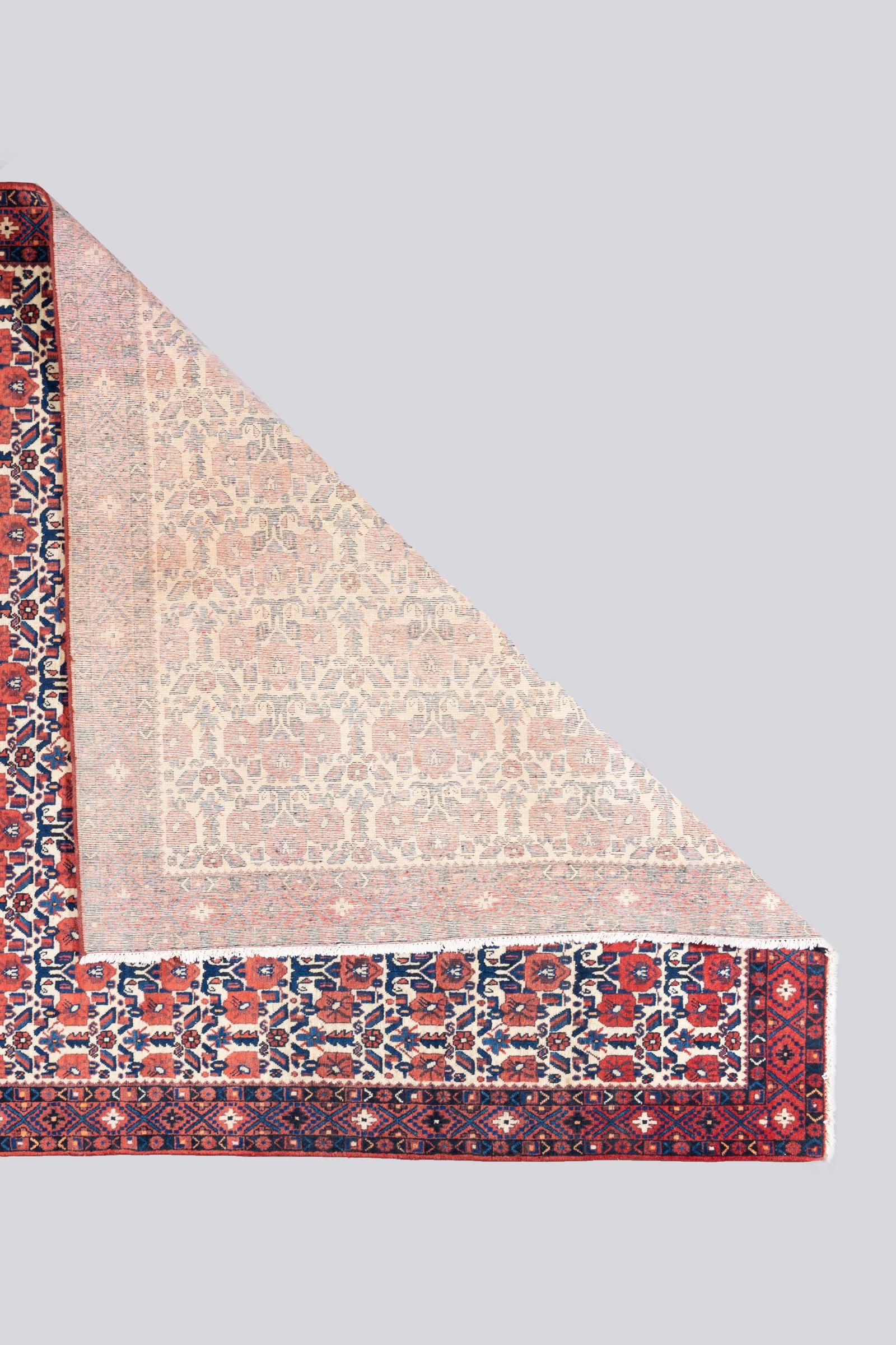 Antique Afshar Gol Farang Persian Rug