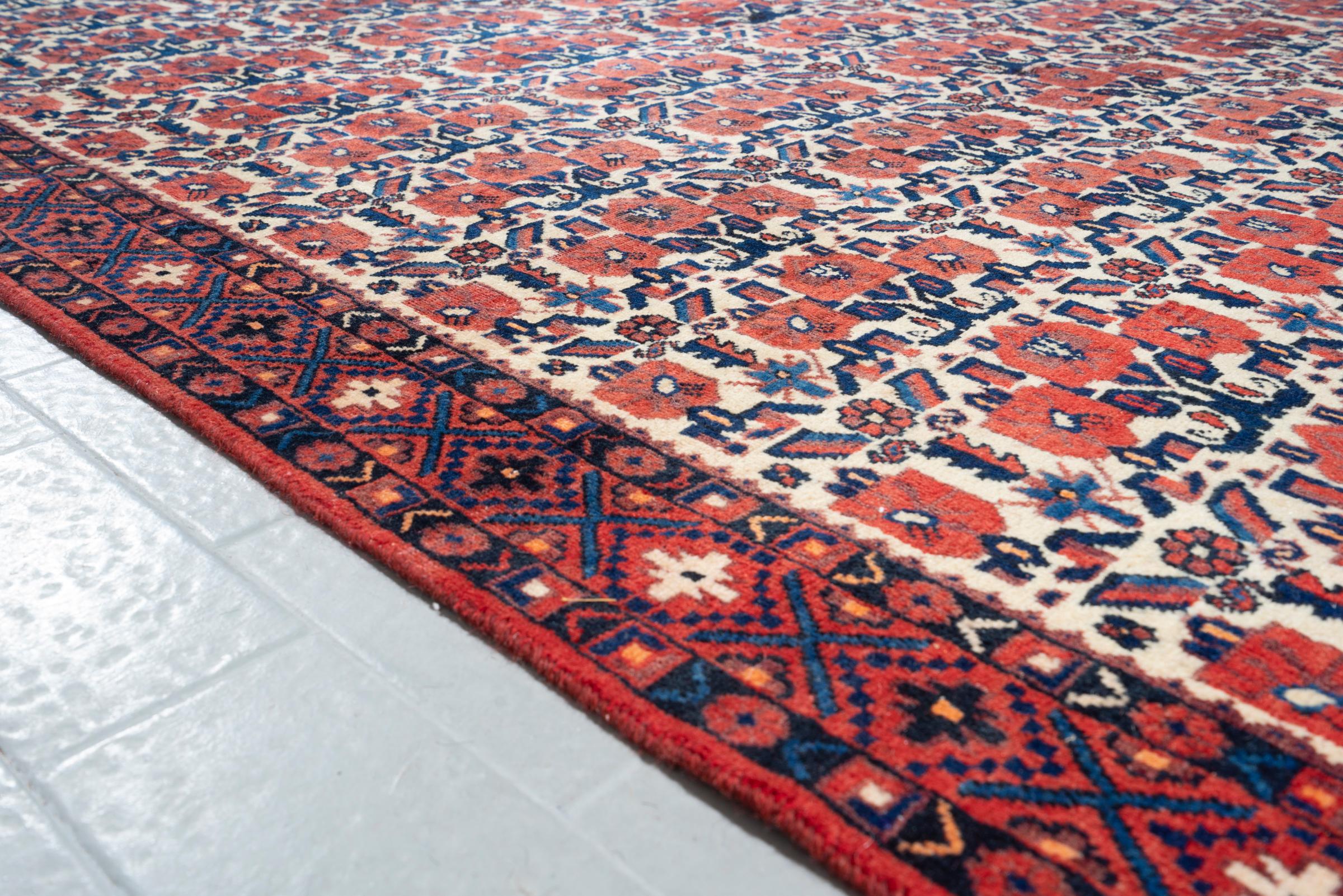 Antique Afshar Gol Farang Persian Rug