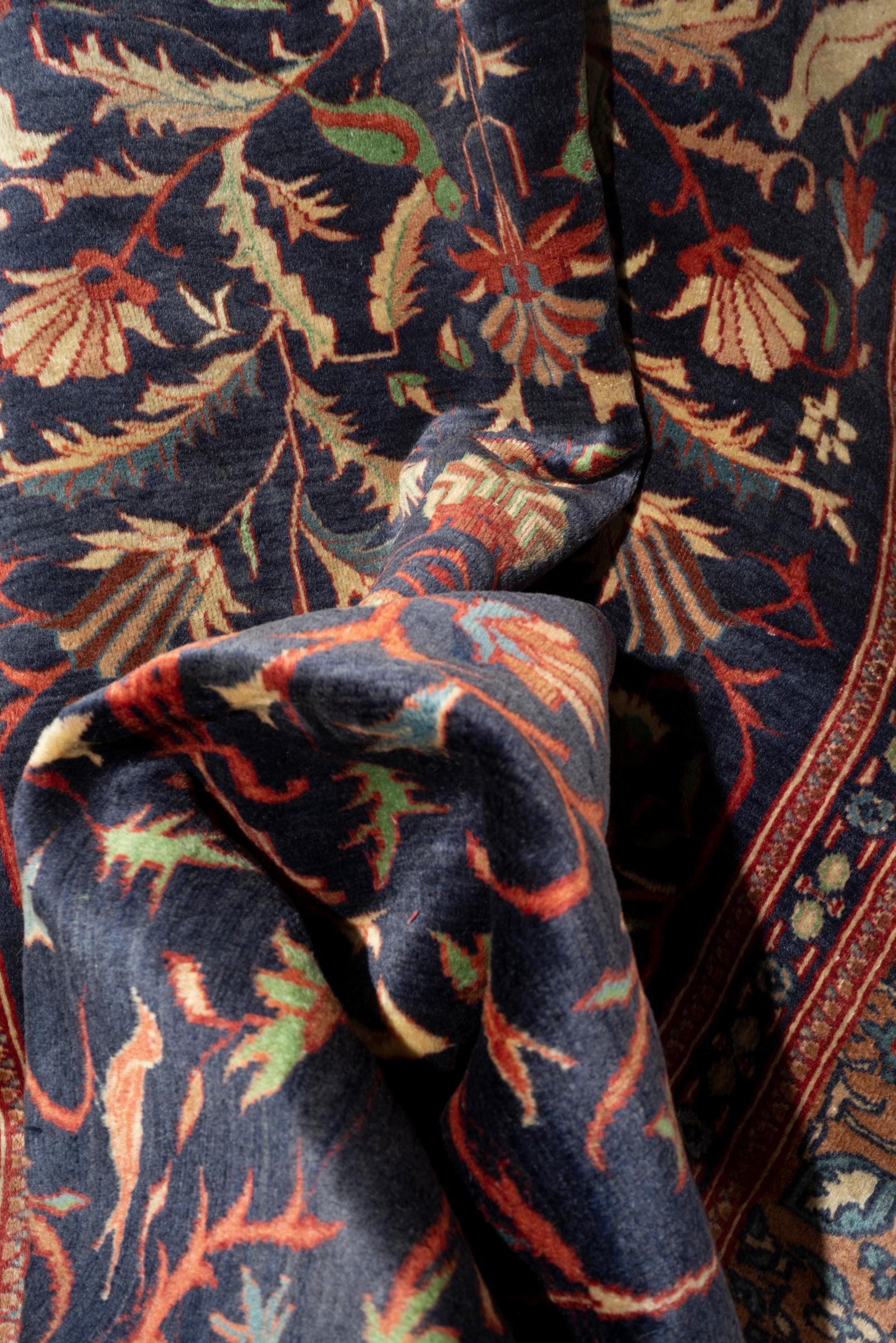 Vintage Qom Shekargah fine 70 Raj Persian Rug
