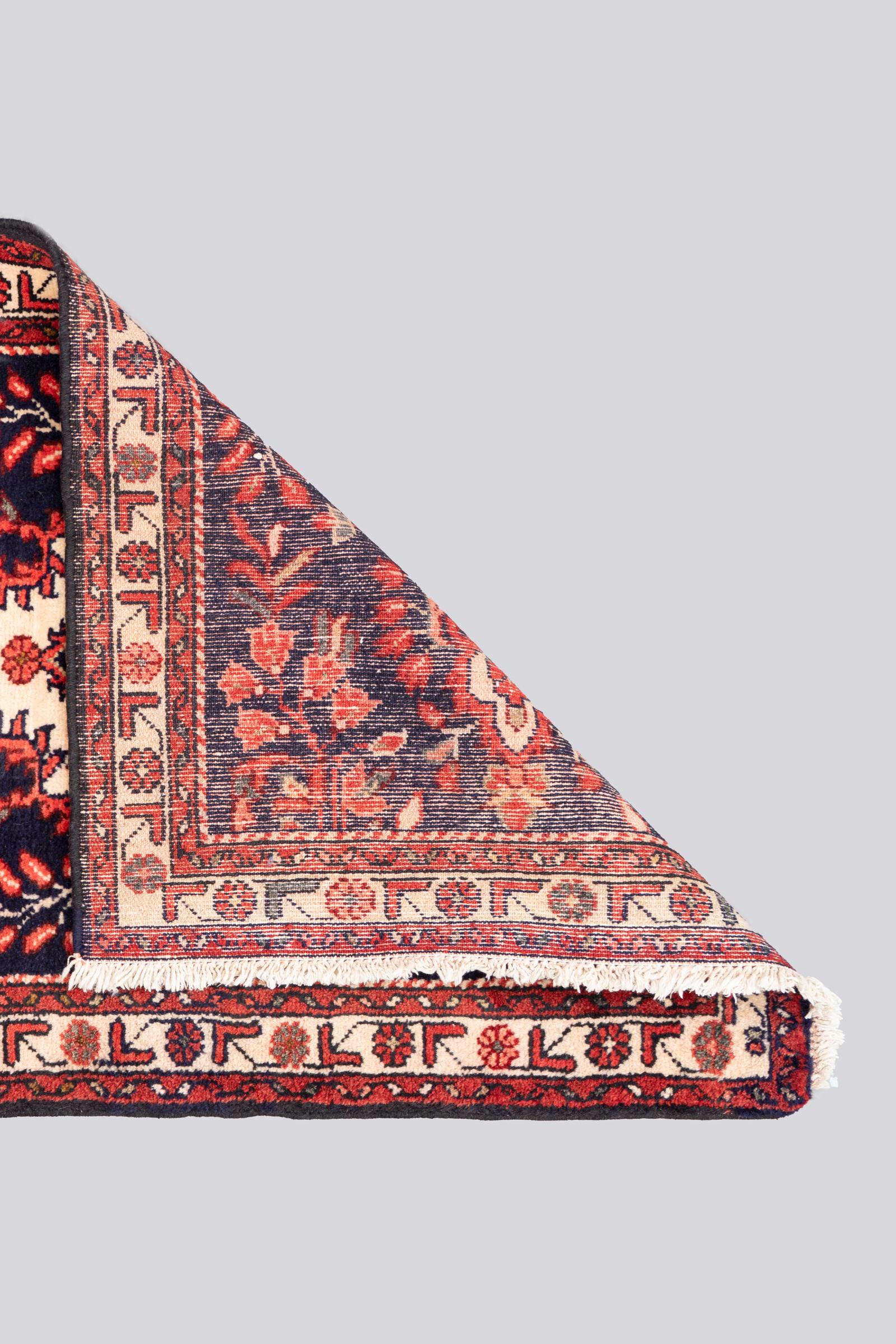 Vintage Hamedan Toranj Dated (1978) Persian Poshti Rug 2