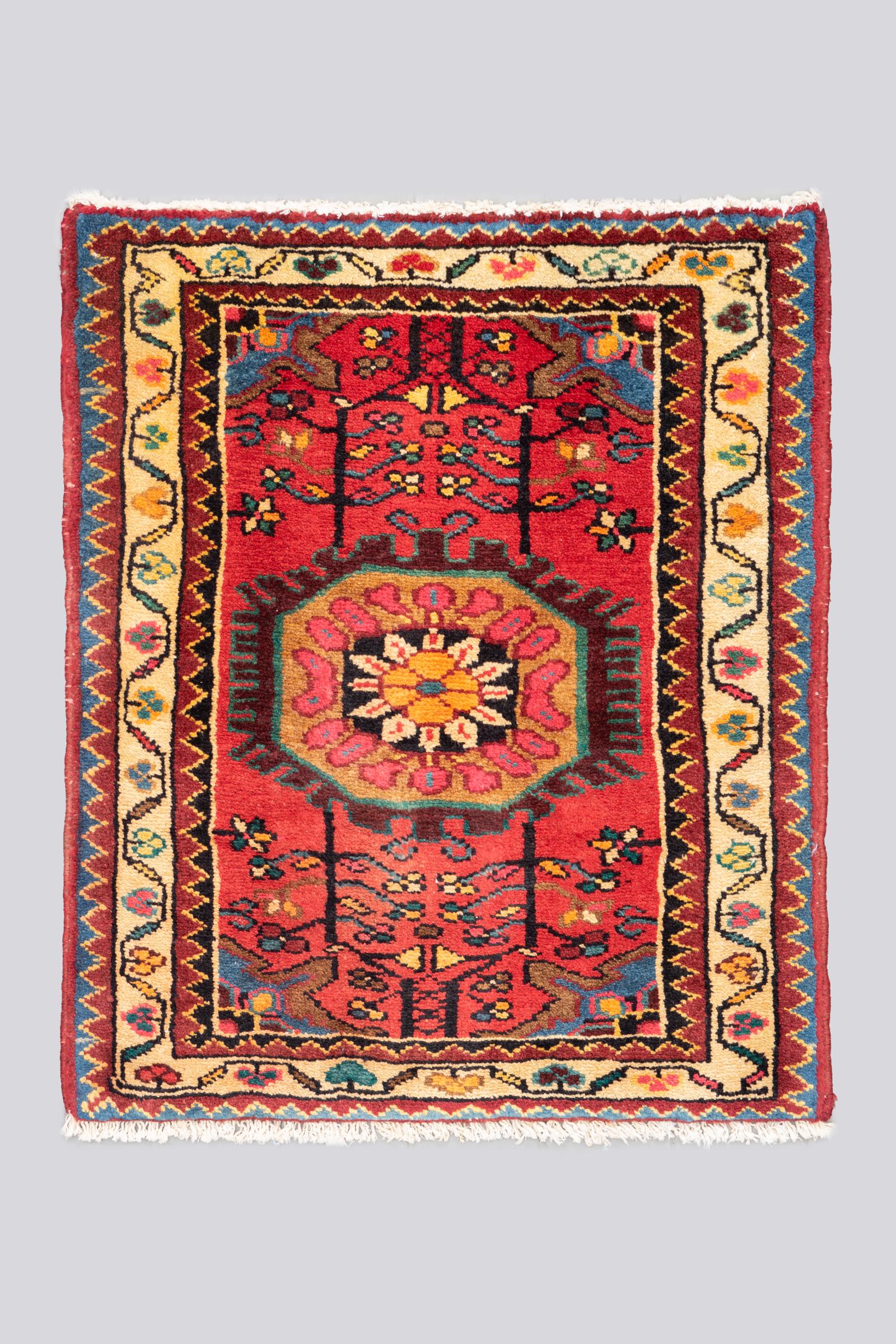 Vintage Toiserkan Lachak Toranj Poshti Carpet 0.42SQM