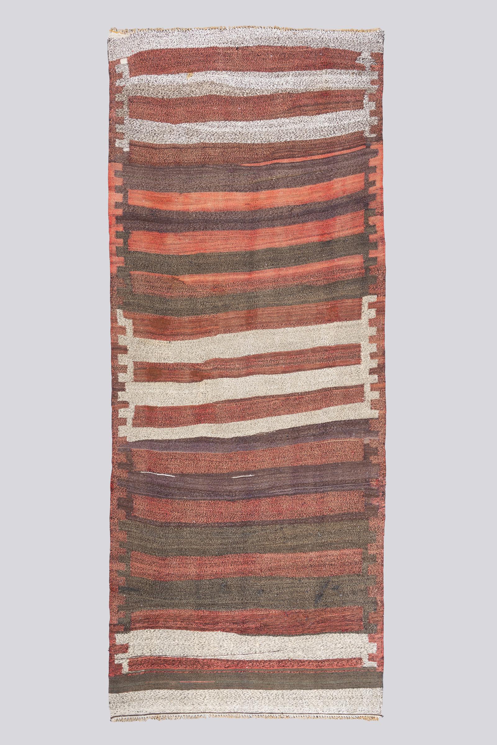 Vintage Baluch Stripe Kilim Runner 3.3SQM