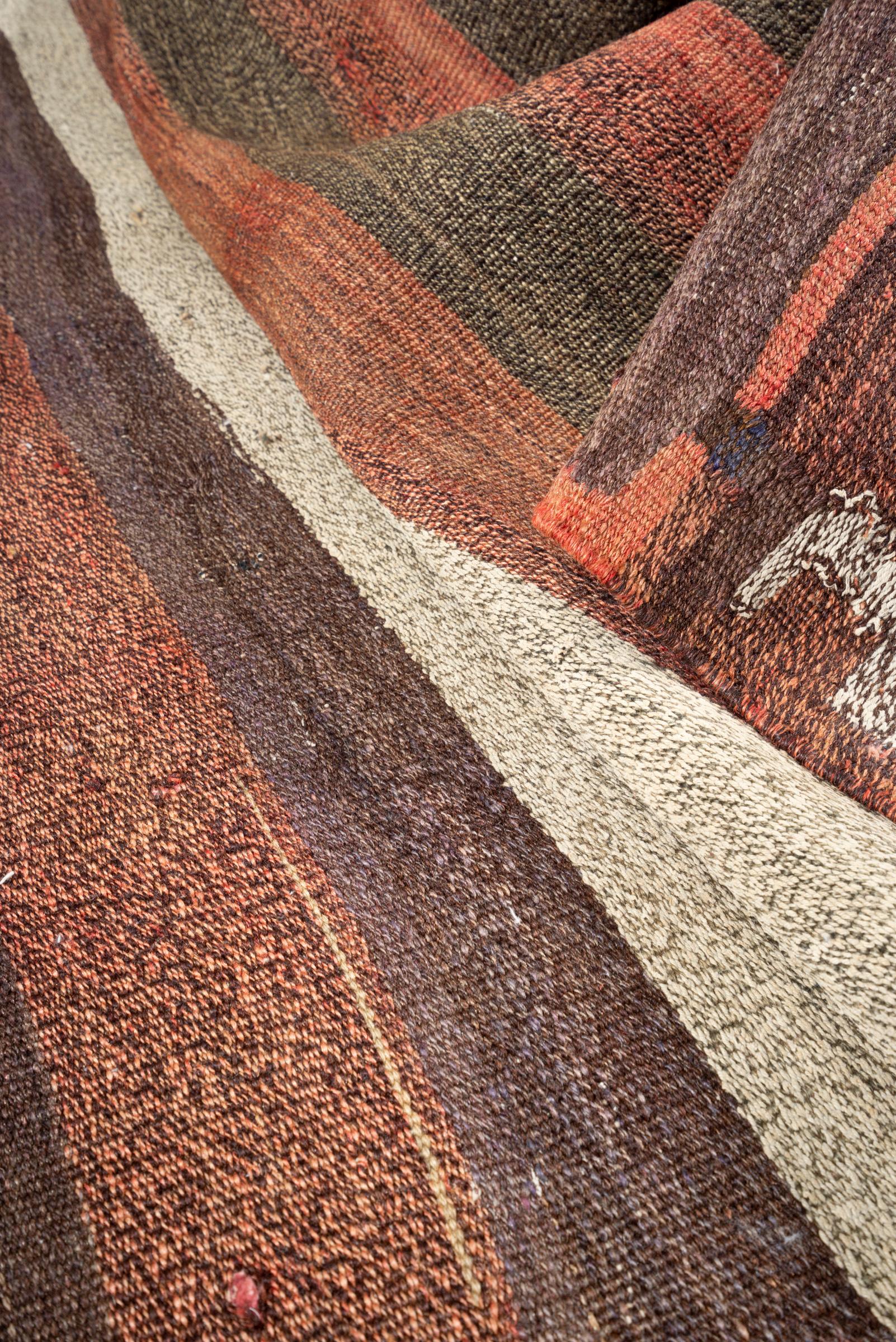 Vintage Baluch Stripe Persian Kilim Runner