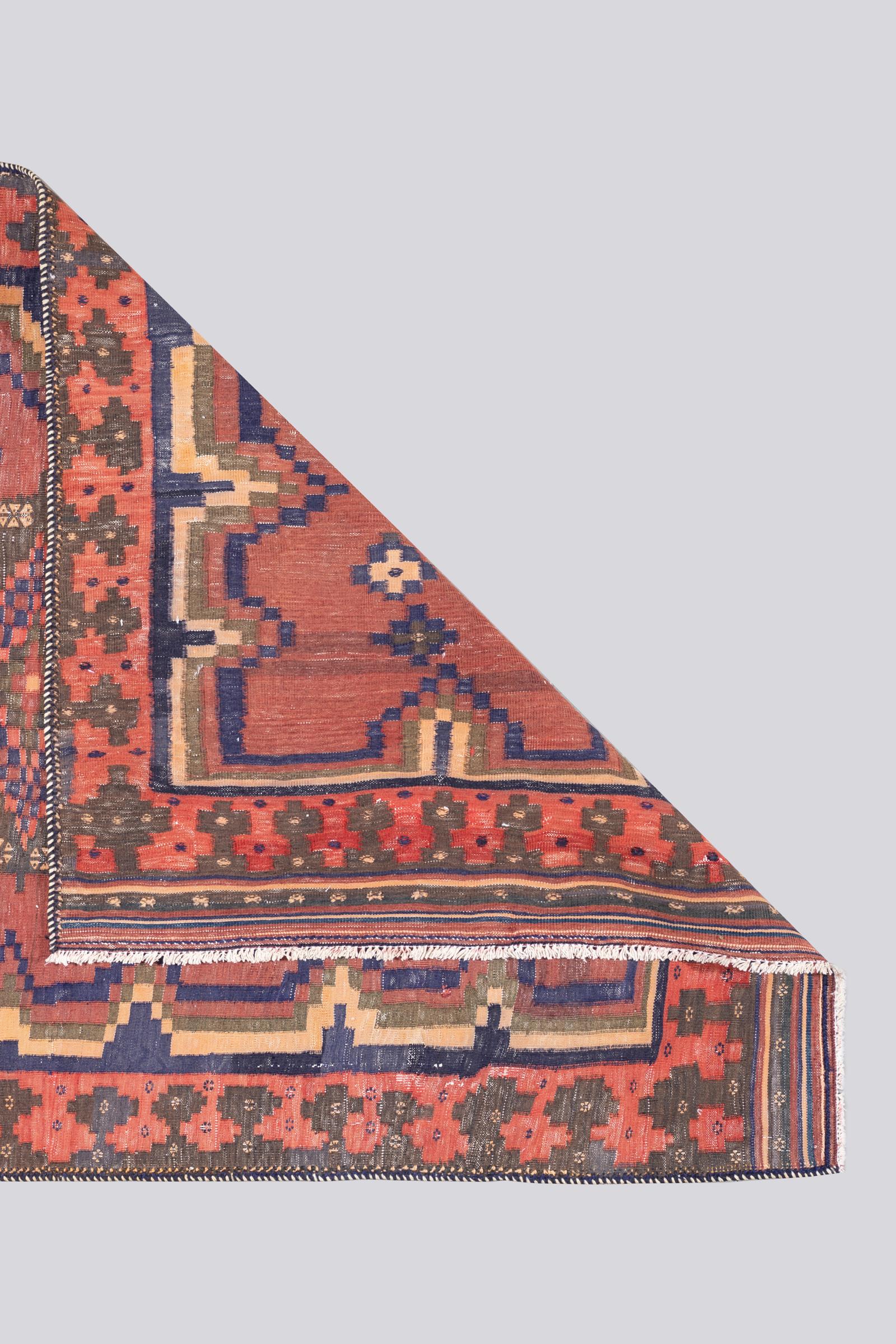 Antique Afshar Double Toranj Persian Kilim Rug