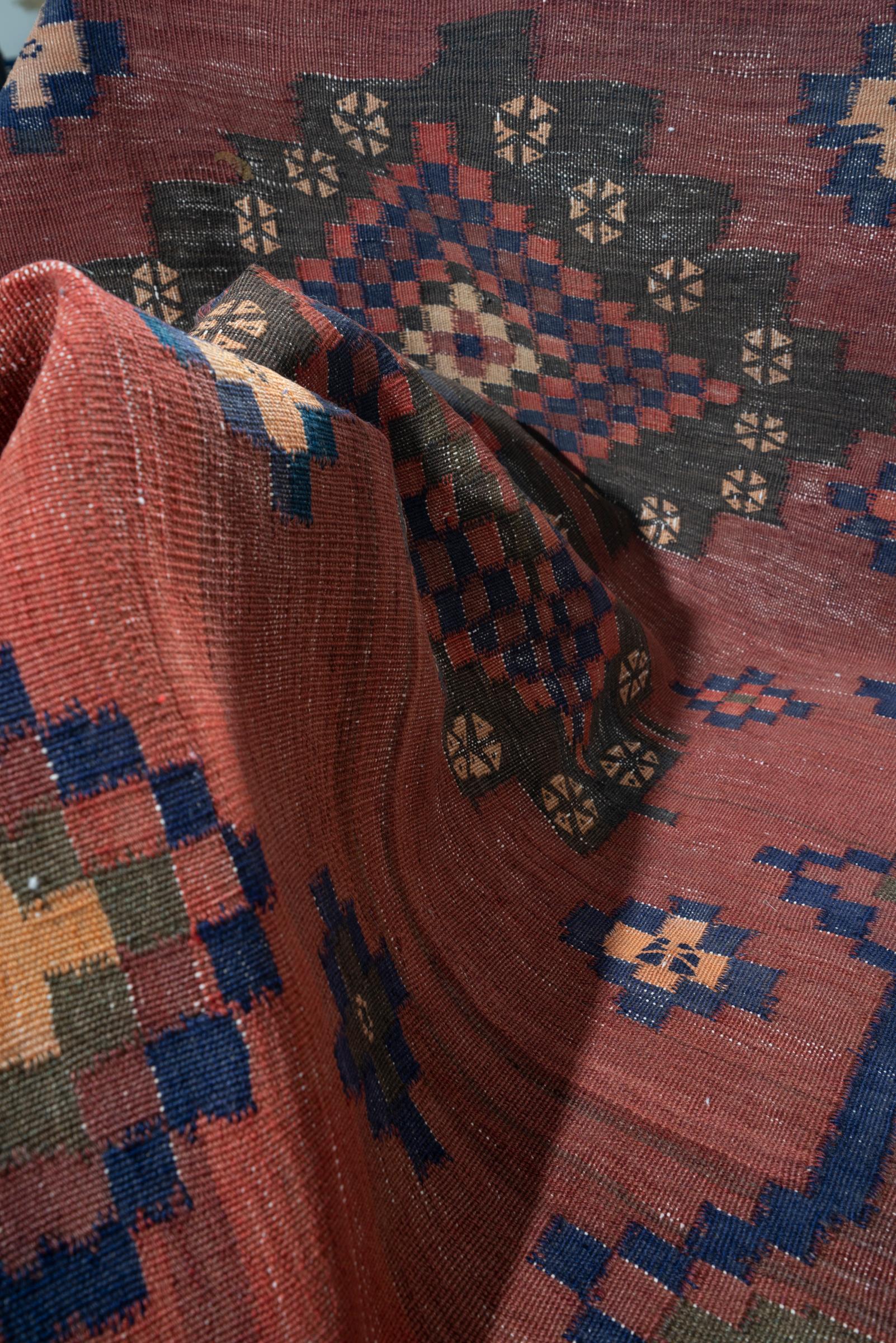 Antique Afshar Double Toranj Persian Kilim Rug