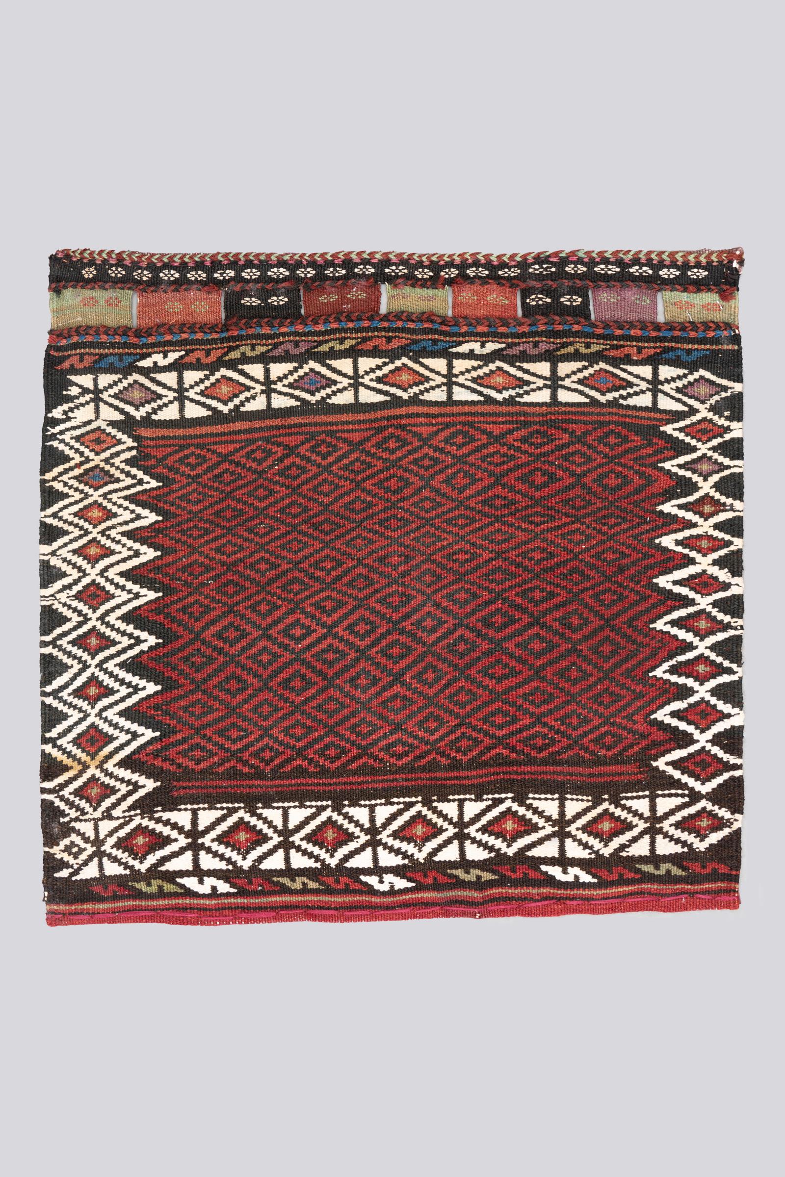 Fine Jabal Barez Soumak Saddle bag face