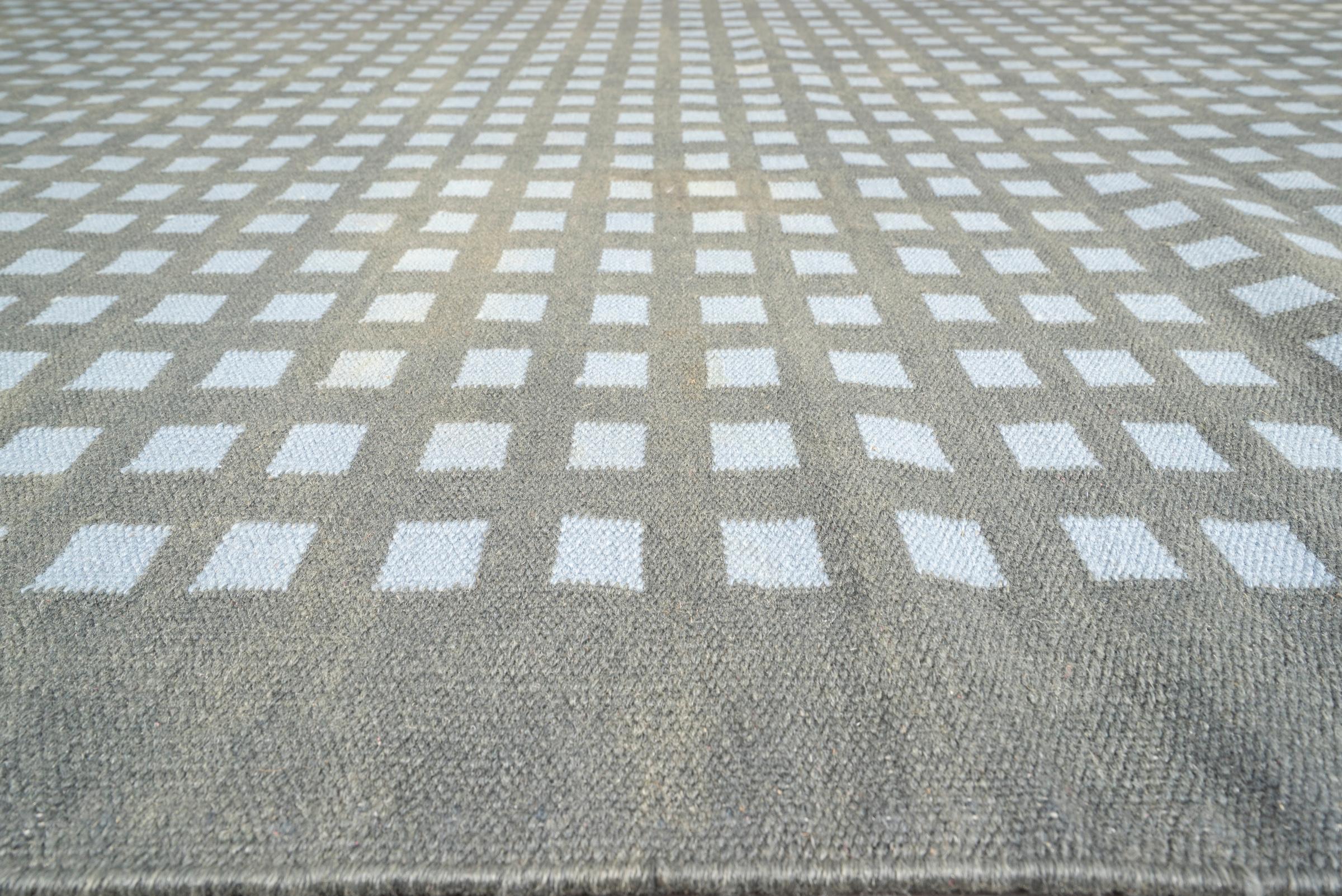 Vintage Kelardasht Checkered Persian Kilim Rug