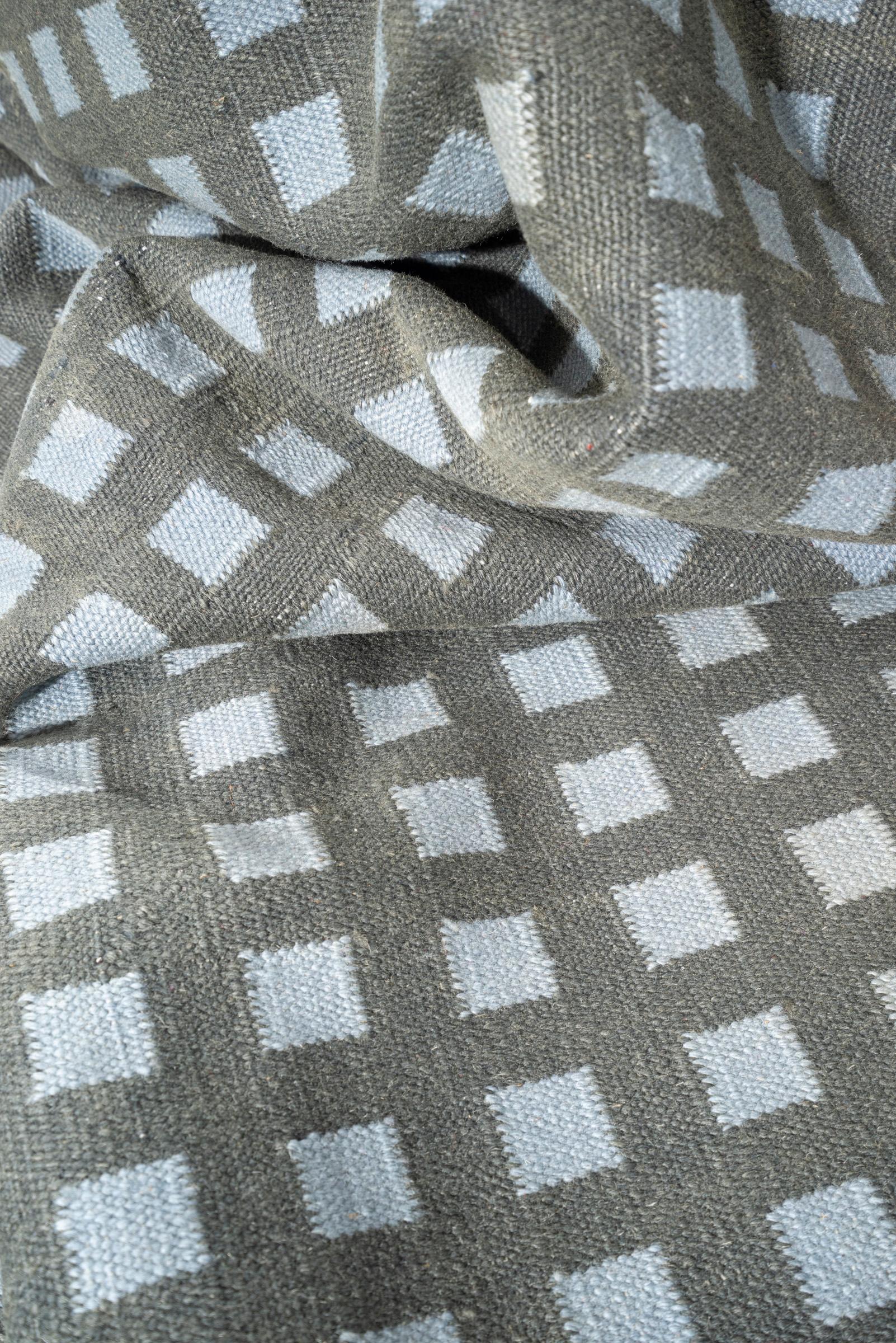 Vintage Kelardasht Checkered Persian Kilim Rug