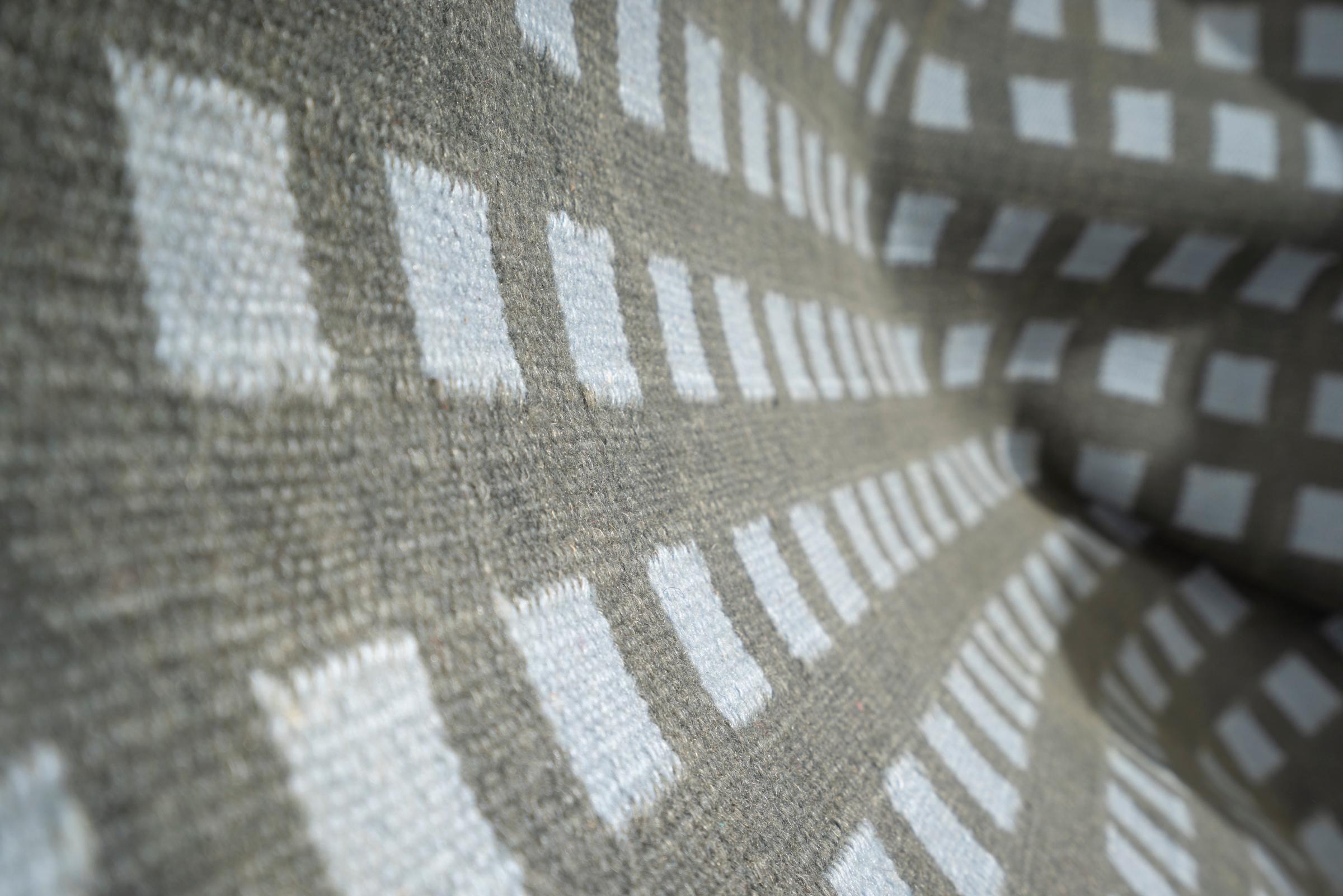 Vintage Kelardasht Checkered Persian Kilim Rug