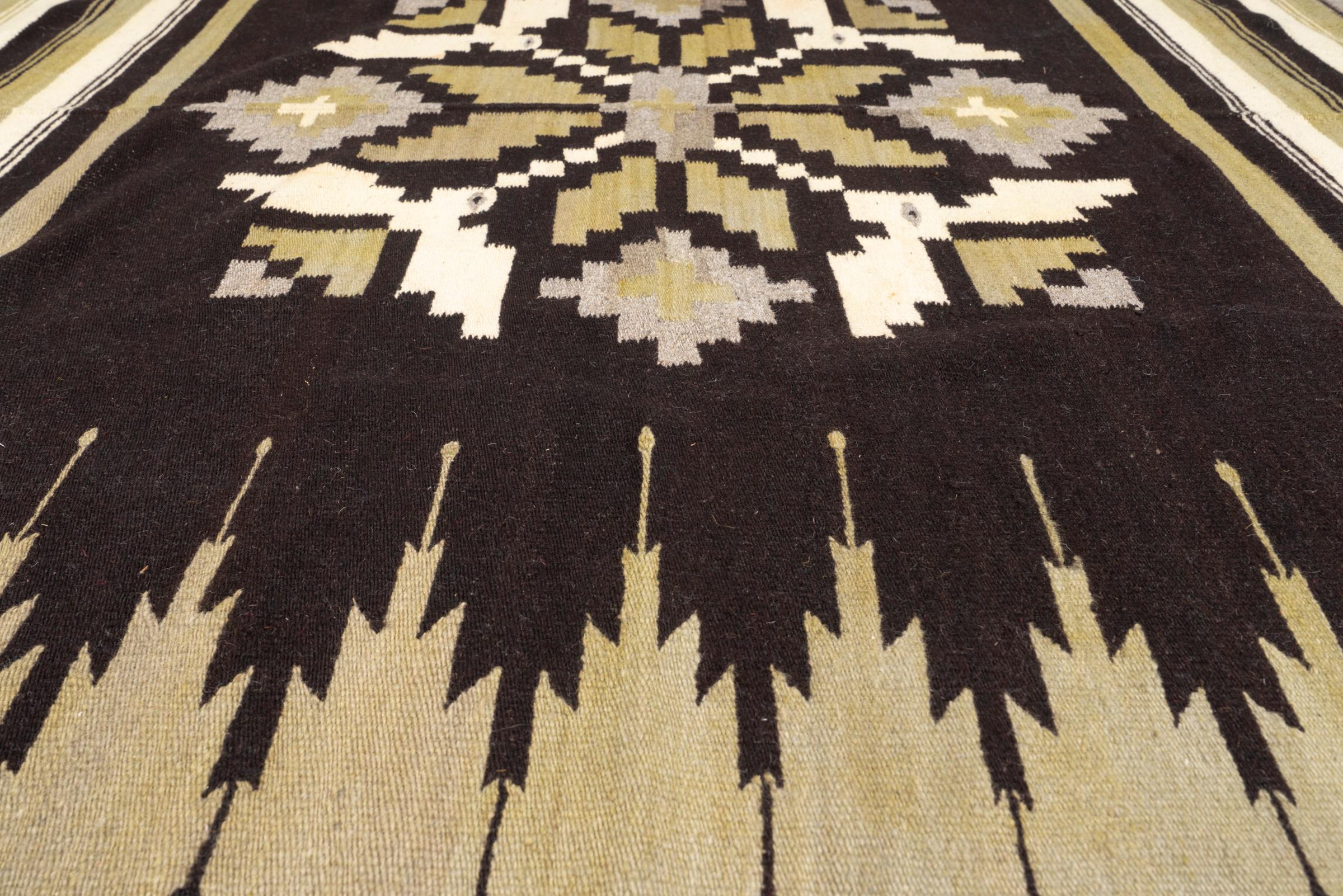 Vintage Shushtar Toranj Sofreh Persian Rug