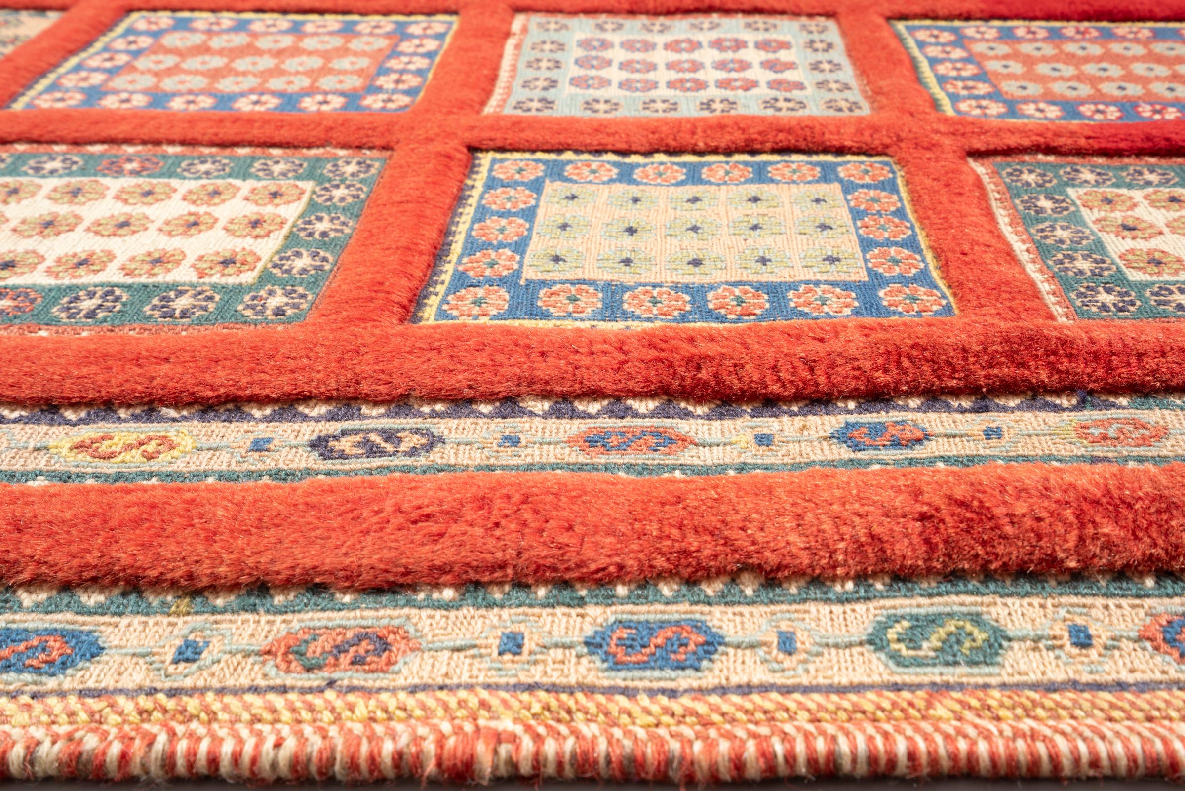 Vintage Sirjan Fine Pile Persian Soumak Rug