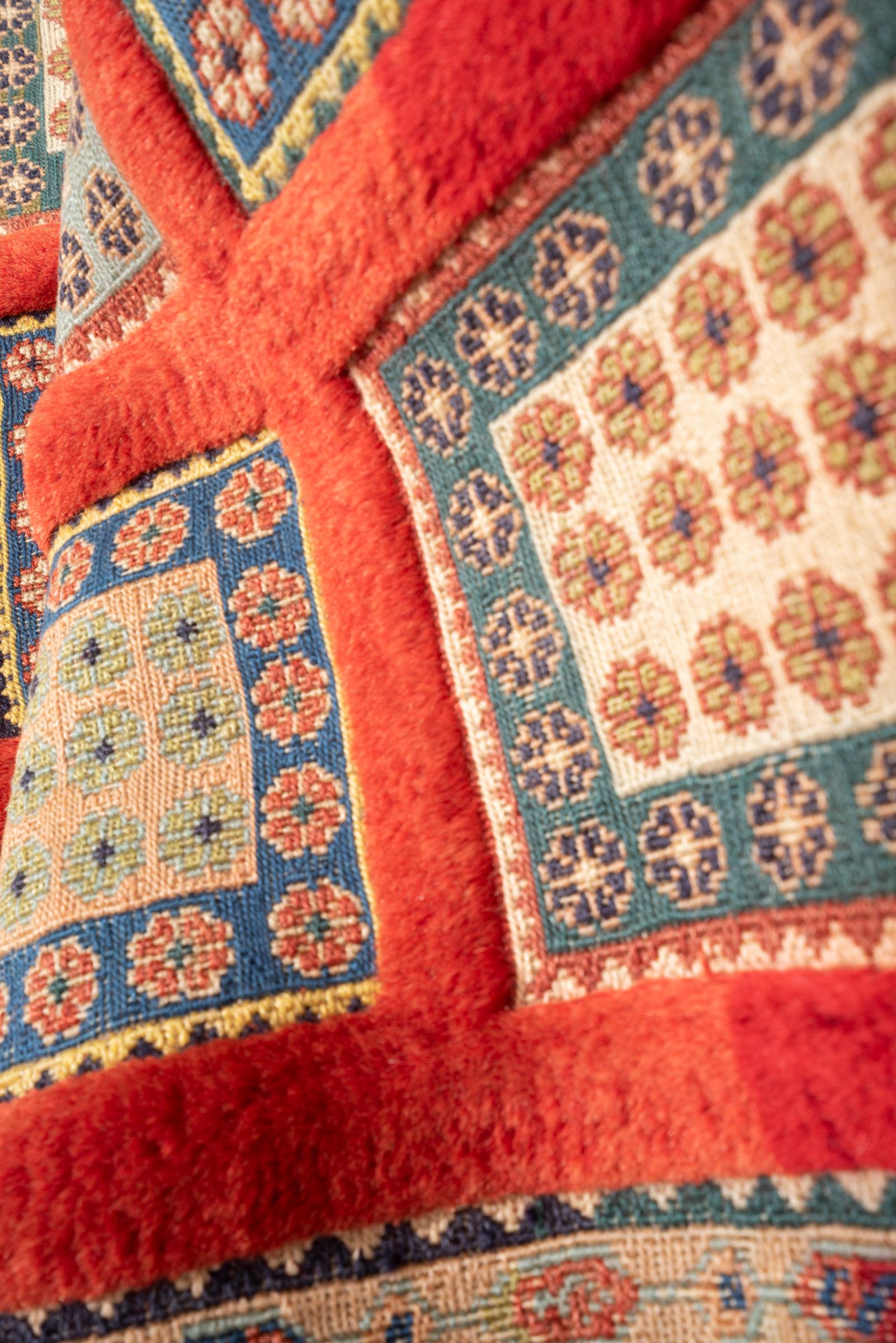 Vintage Sirjan Fine Pile Persian Soumak Rug