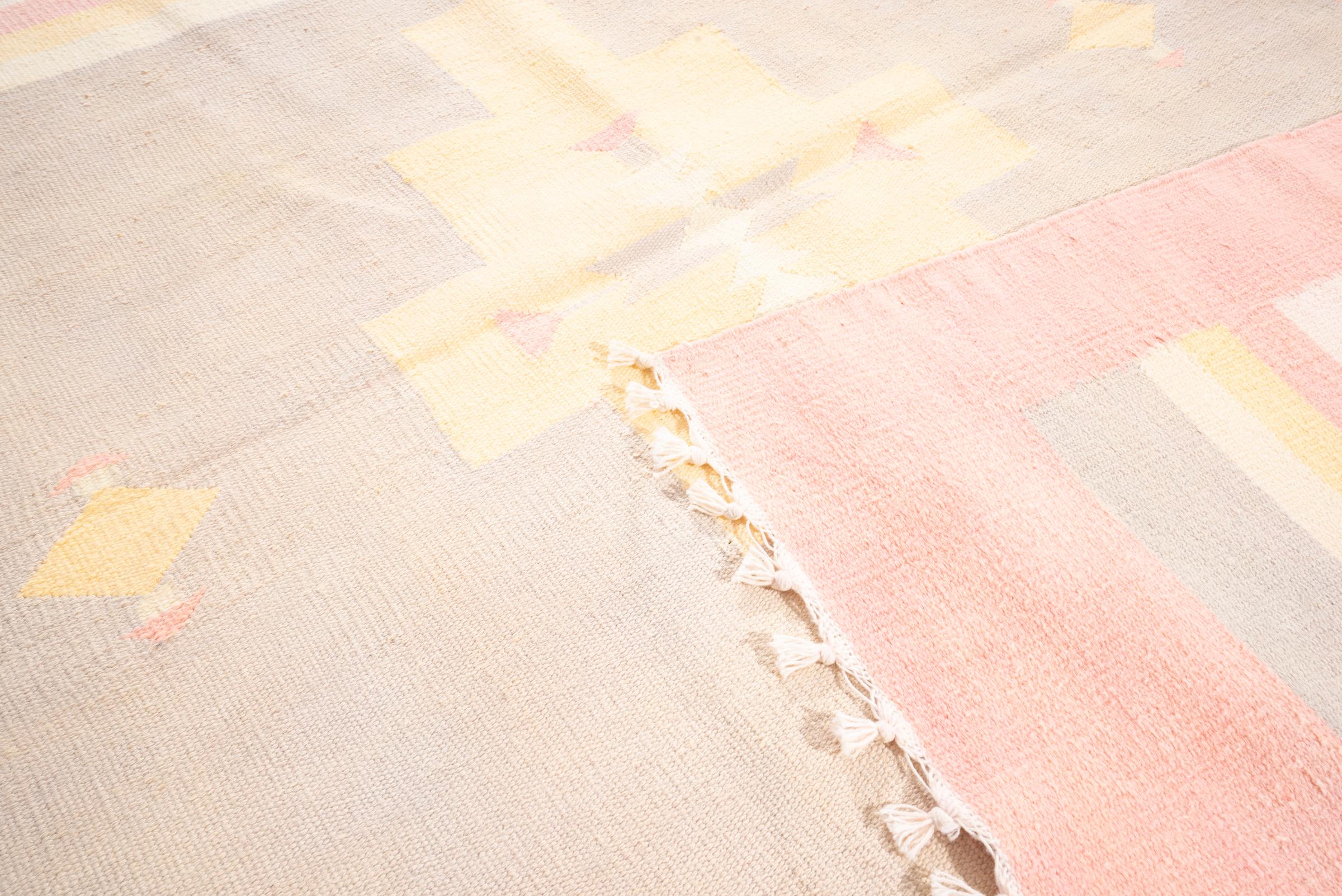 Vintage Kelardasht Toranj Cotton Persian Kilim Rug
