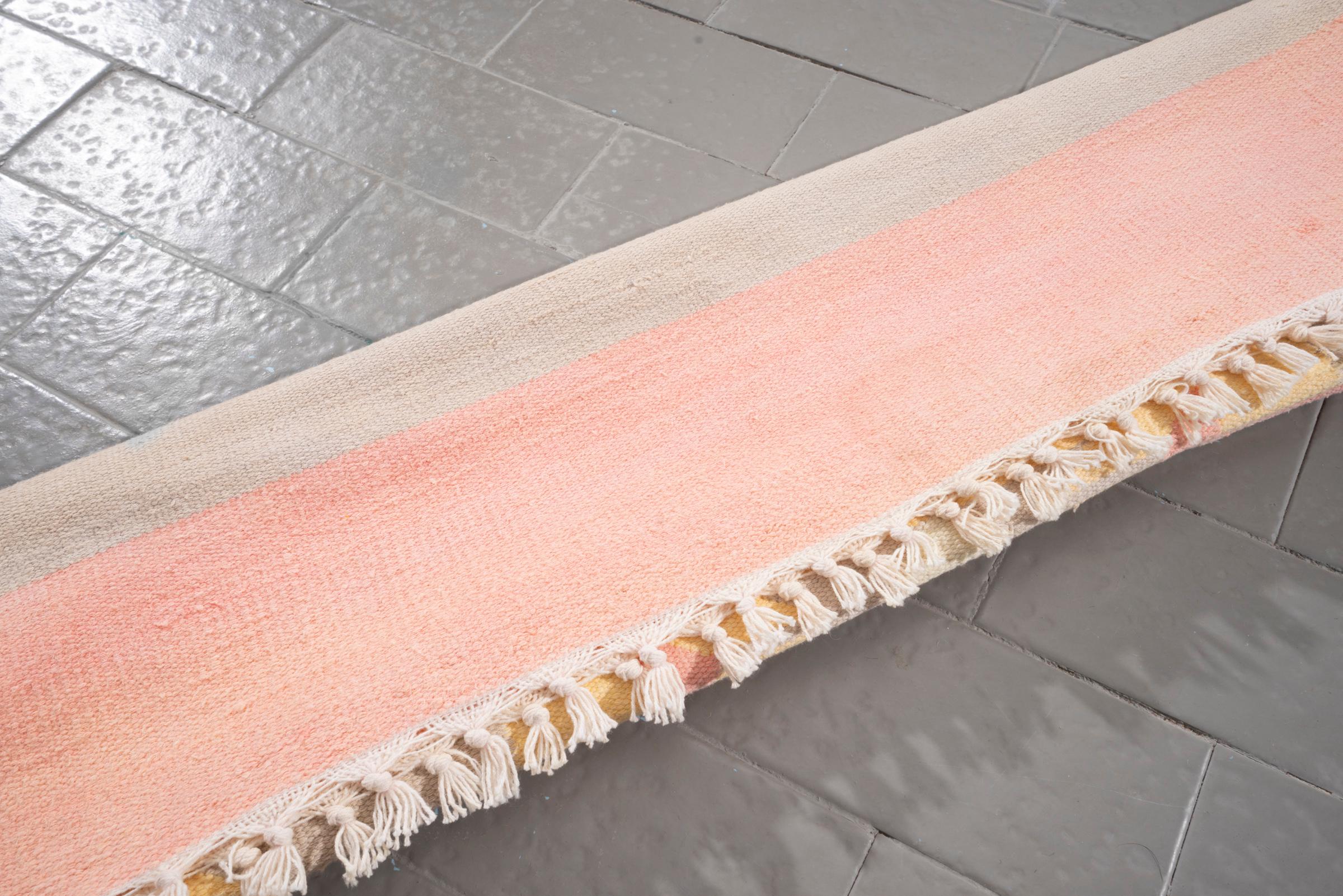 Vintage Kelardasht Toranj Cotton Persian Kilim Rug