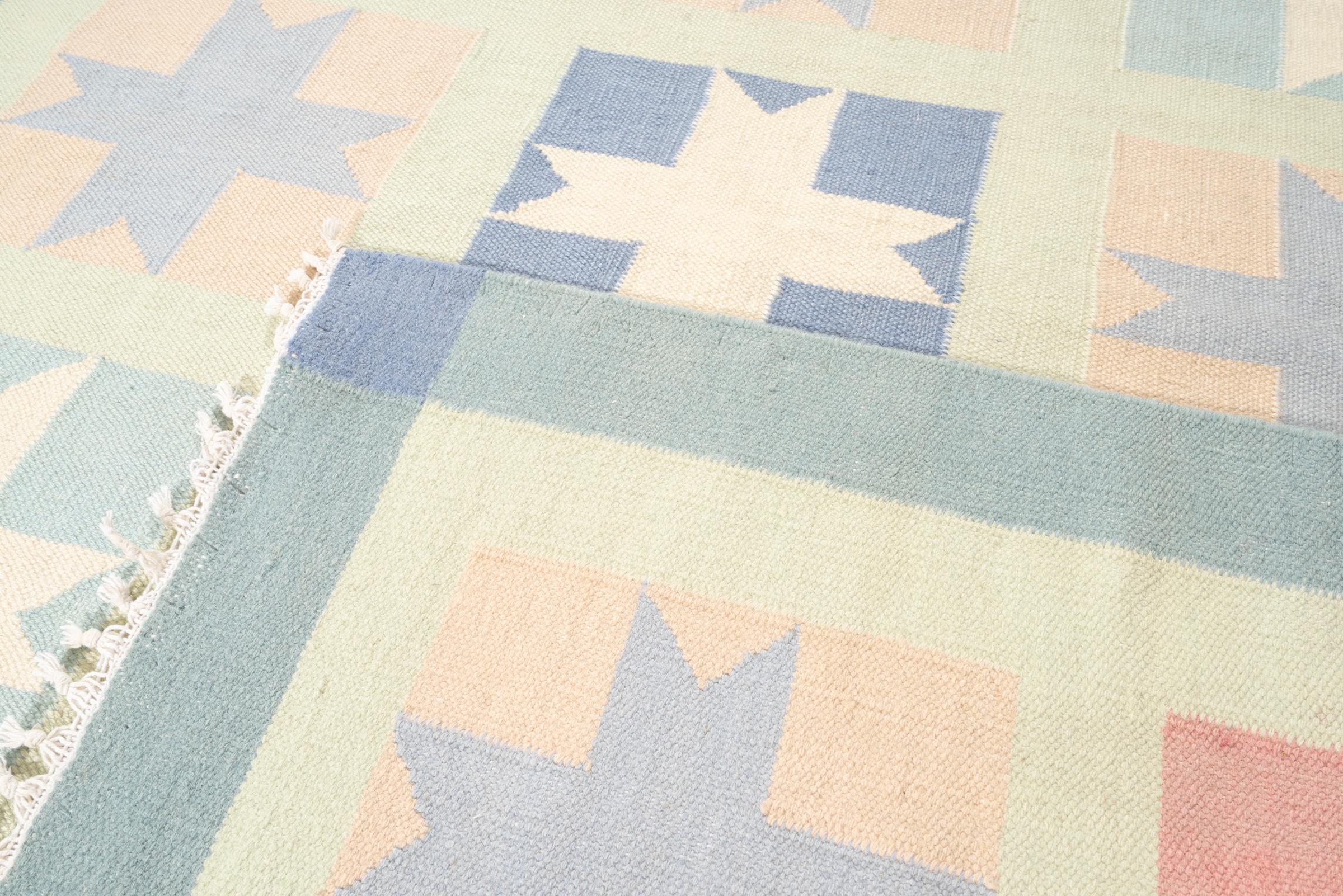 Vintage Kelardasht Stars Persian Kilim Rug