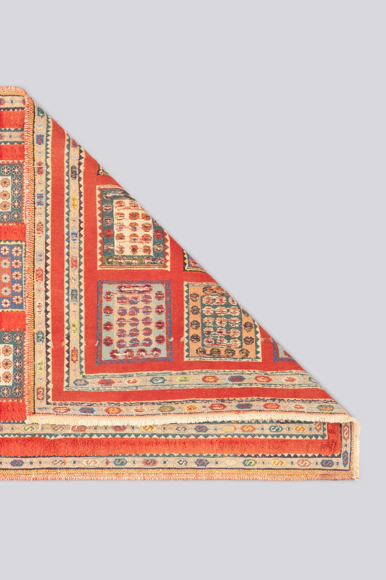 Vintage Sirjan Fine Pile Persian Soumak Rug