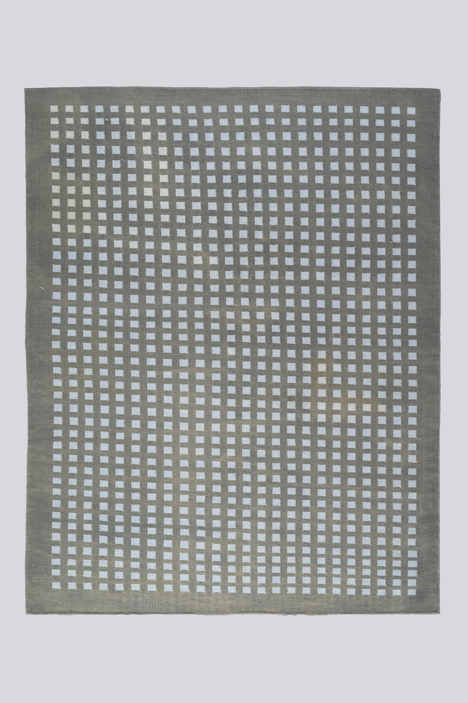 Vintage Kelardasht Checkered Kilim 3.94SQM