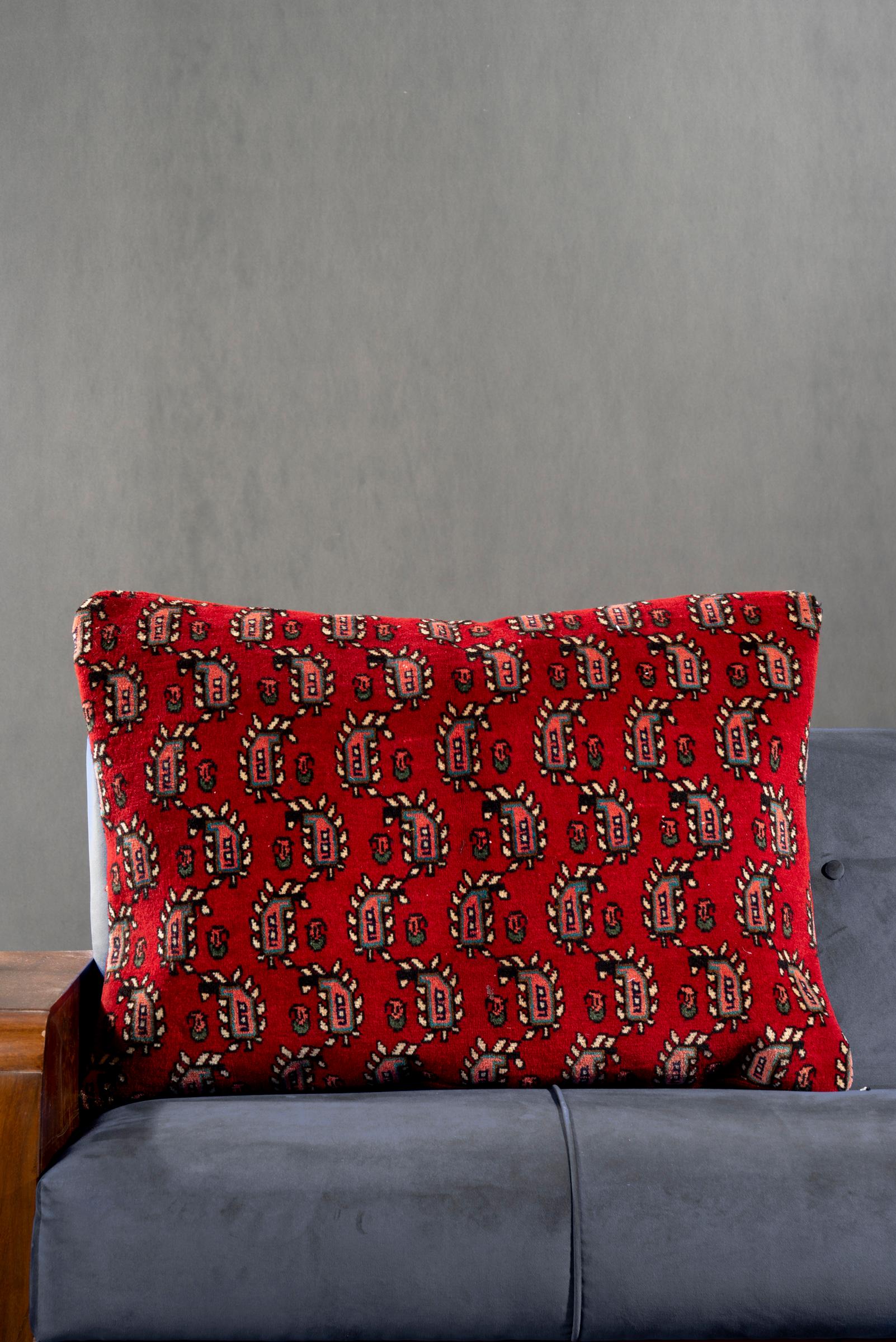 Large Red Boteh Cushion 60x80CM