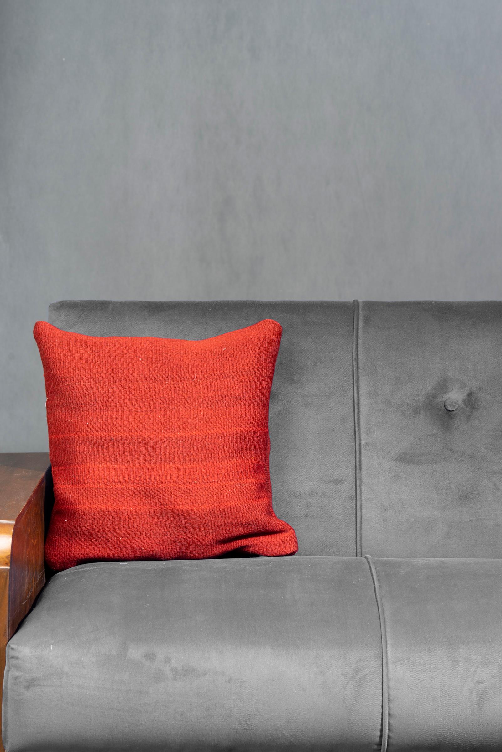 Red Jajim Square Cushion, 40x40cm - 2