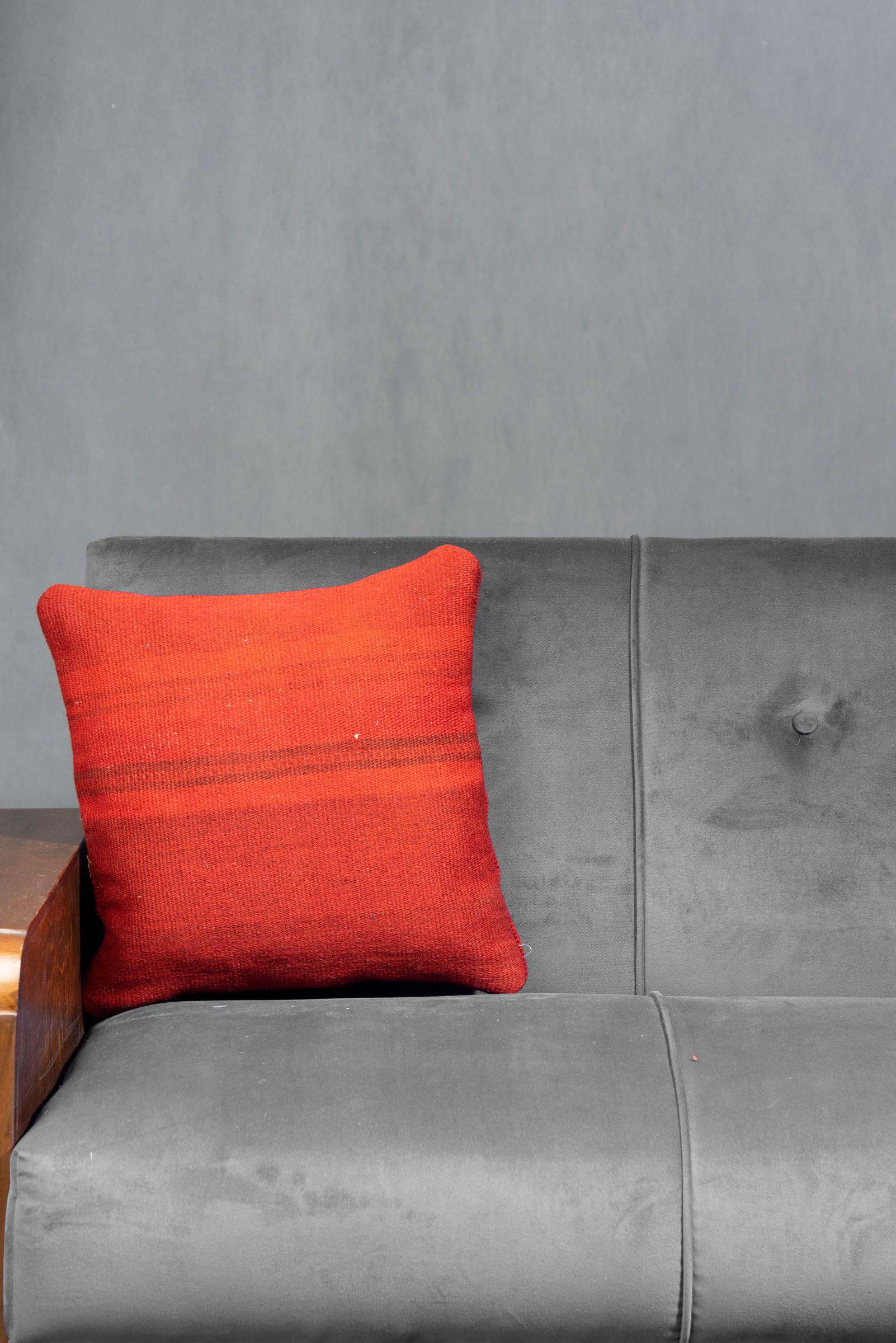 Red Jajim Square Cushion 40x40cm