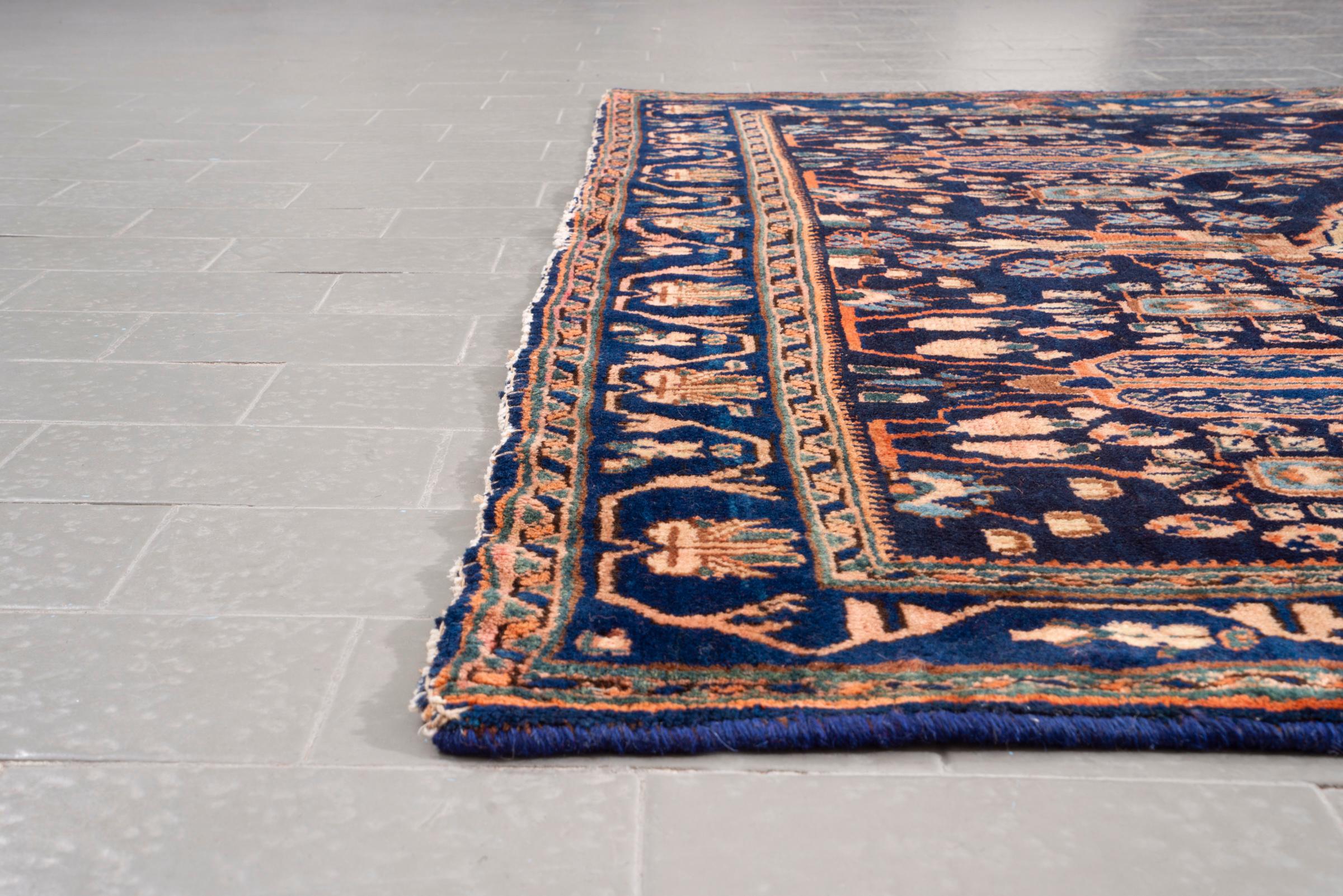 Antique Sirjan Afshar Flower vase Persian Rug